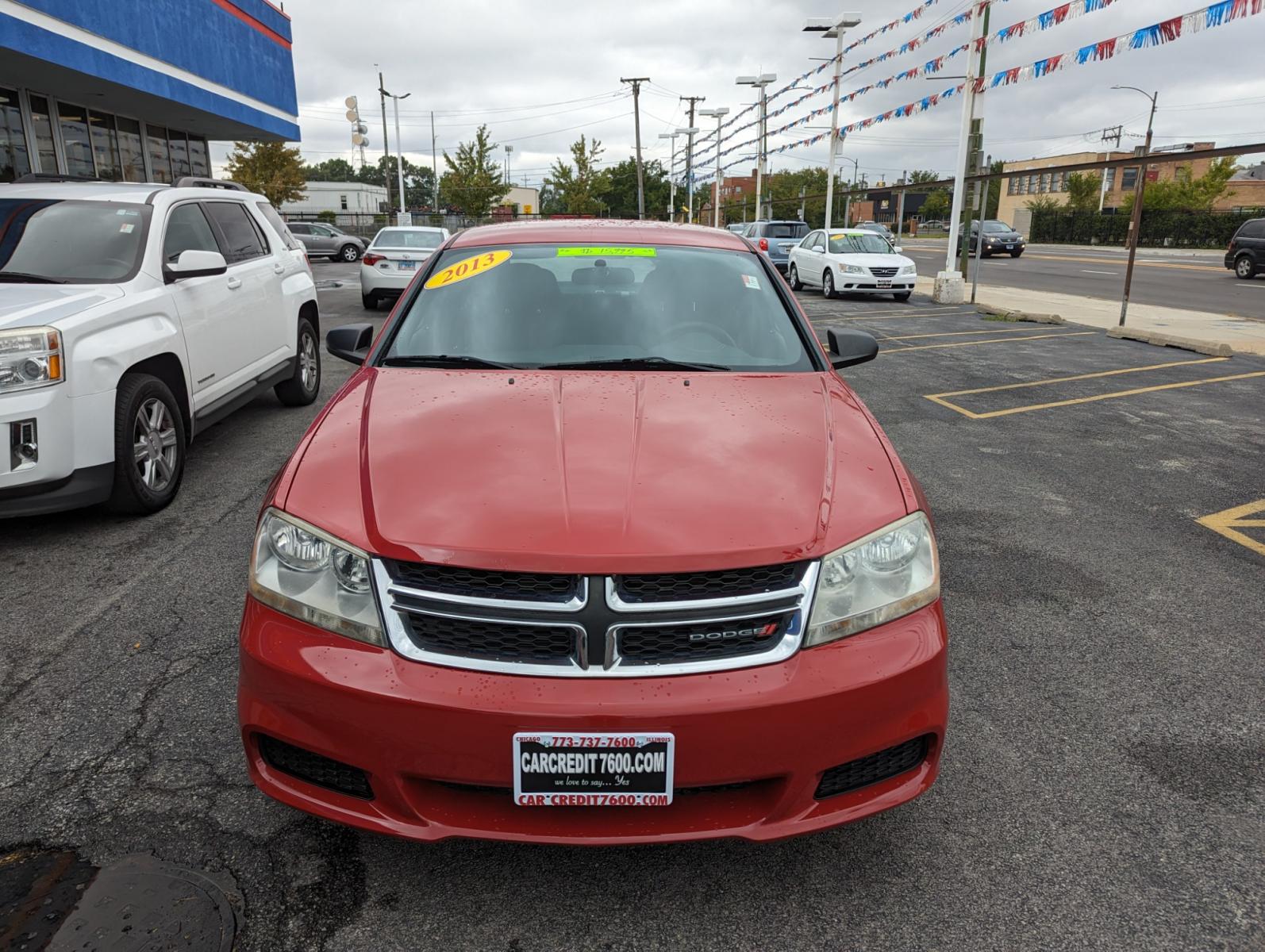 2013 RED Dodge Avenger Base (1C3CDZAB4DN) with an 2.4L L4 DOHC 16V engine, 4-Speed Automatic transmission, located at 7600 S Western Ave., Chicago, IL, 60620, (773) 918-3980, 0.000000, 0.000000 - Photo #2