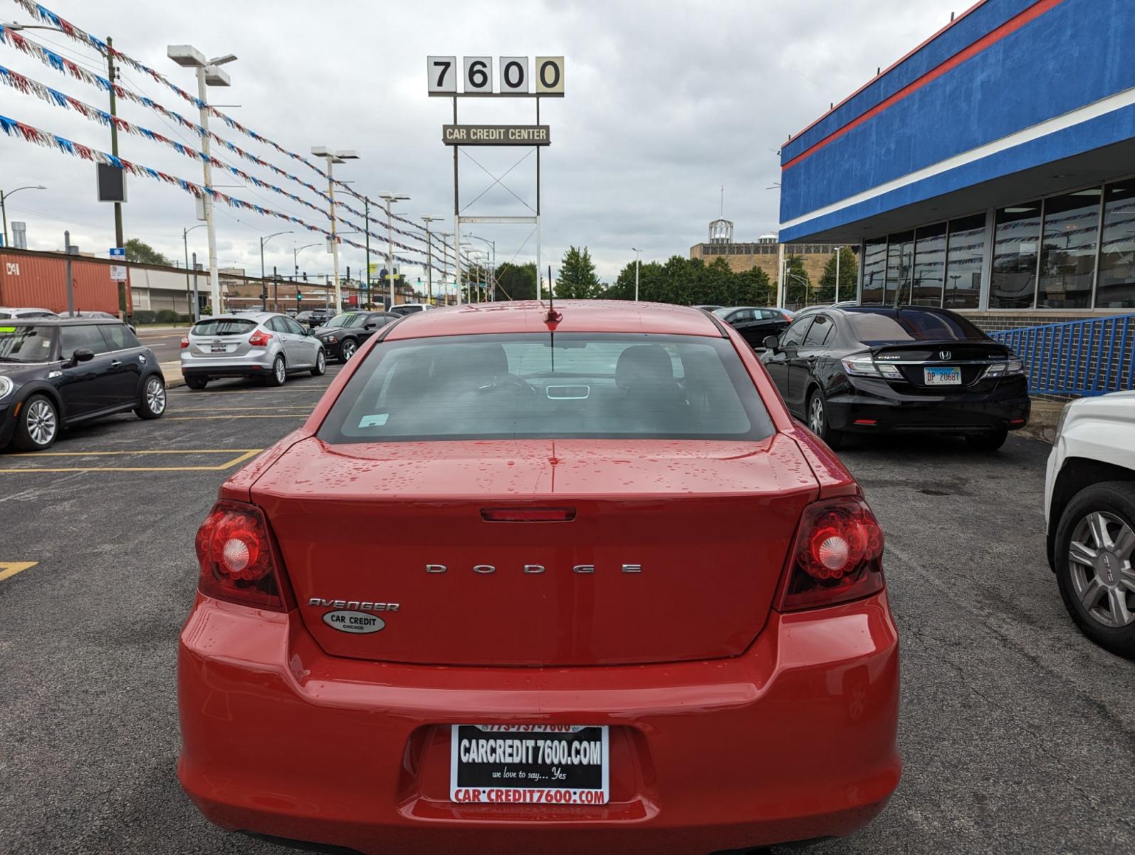 2013 RED Dodge Avenger Base (1C3CDZAB4DN) with an 2.4L L4 DOHC 16V engine, 4-Speed Automatic transmission, located at 7600 S Western Ave., Chicago, IL, 60620, (773) 918-3980, 0.000000, 0.000000 - Photo #3
