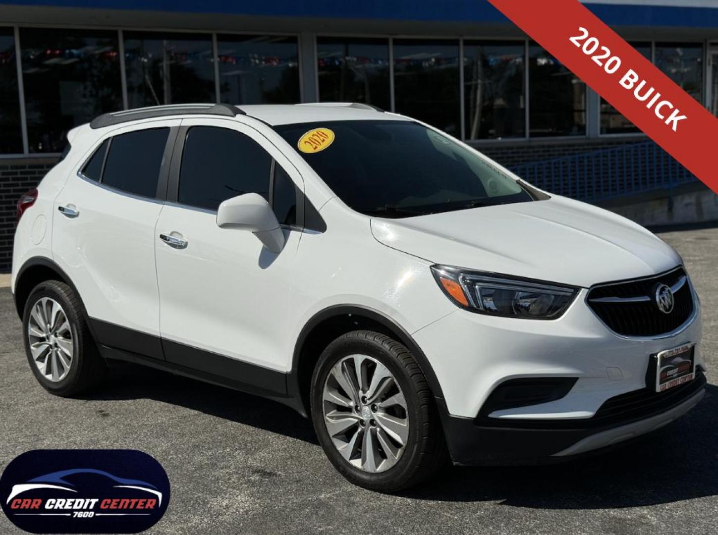 2020 WHITE Buick Encore Preferred FWD (KL4CJASBXLB) with an 1.4L L4 DOHC 16V TURBO engine, 6A transmission, located at 7600 S Western Ave., Chicago, IL, 60620, (773) 918-3980, 0.000000, 0.000000 - Photo#0