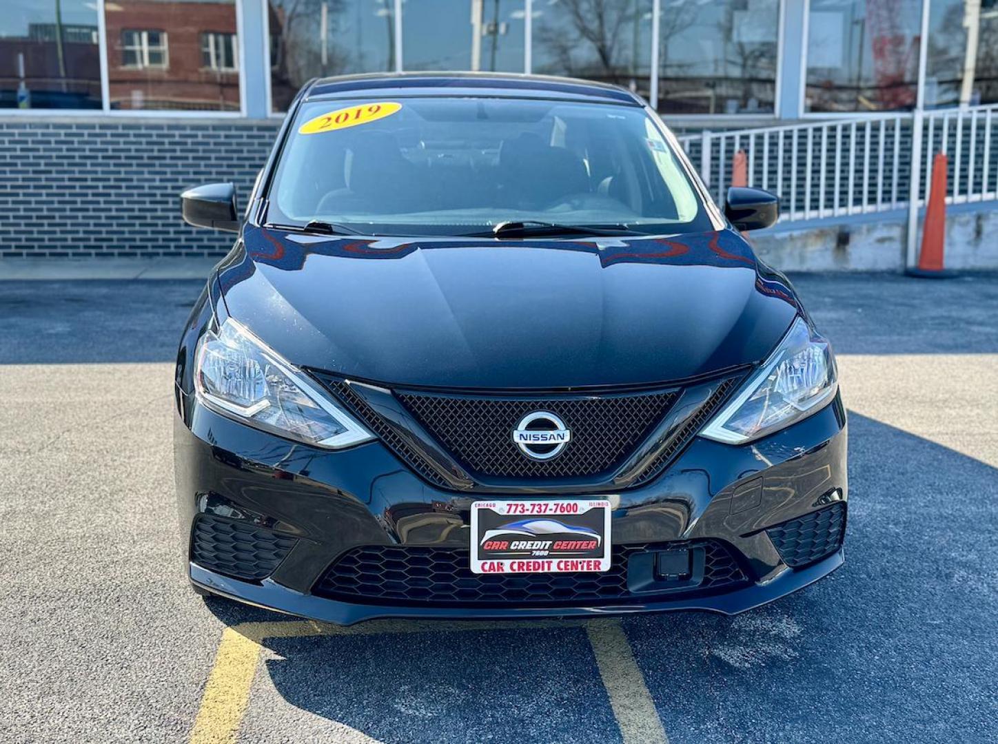 2019 BLACK Nissan Sentra S CVT (3N1AB7AP3KY) with an 1.8L L4 SFI DOHC 16V engine, CVT transmission, located at 7600 S Western Ave., Chicago, IL, 60620, (773) 918-3980, 0.000000, 0.000000 - Photo#1