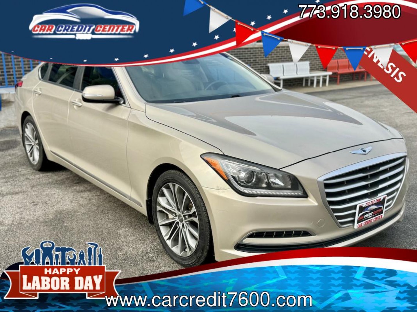 2015 TAN Hyundai Genesis 3.8L (KMHGN4JE5FU) with an 3.8L V6 DOHC 24V engine, 6-Speed Automatic transmission, located at 7600 S Western Ave., Chicago, IL, 60620, (773) 918-3980, 0.000000, 0.000000- Photo#0