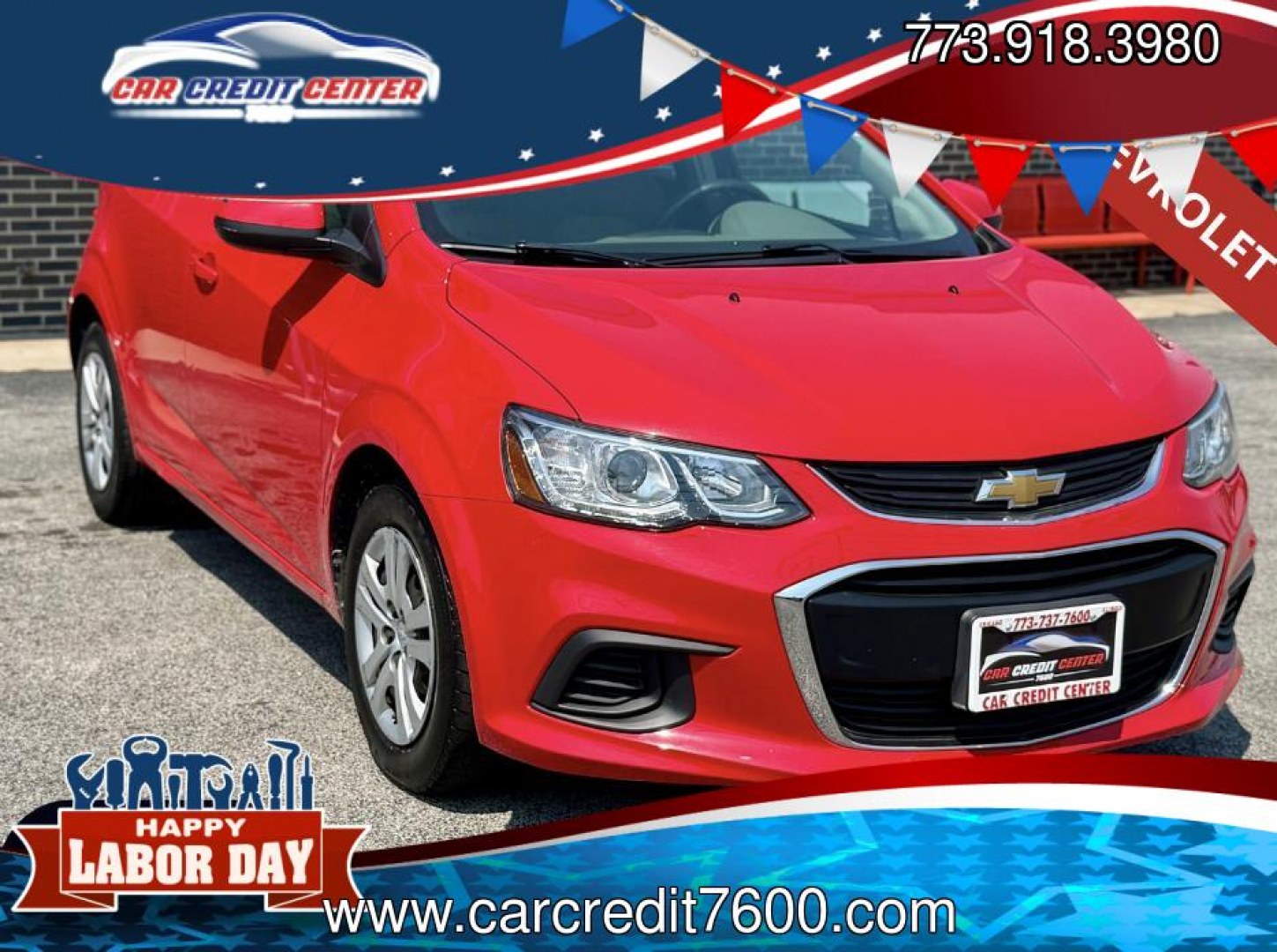 2020 RED Chevrolet Sonic FL Auto Hatchback (1G1JG6SB9L4) with an 1.4L L4 DOHC 24V TURBO engine, 6A transmission, located at 7600 S Western Ave., Chicago, IL, 60620, (773) 918-3980, 0.000000, 0.000000- Photo#0