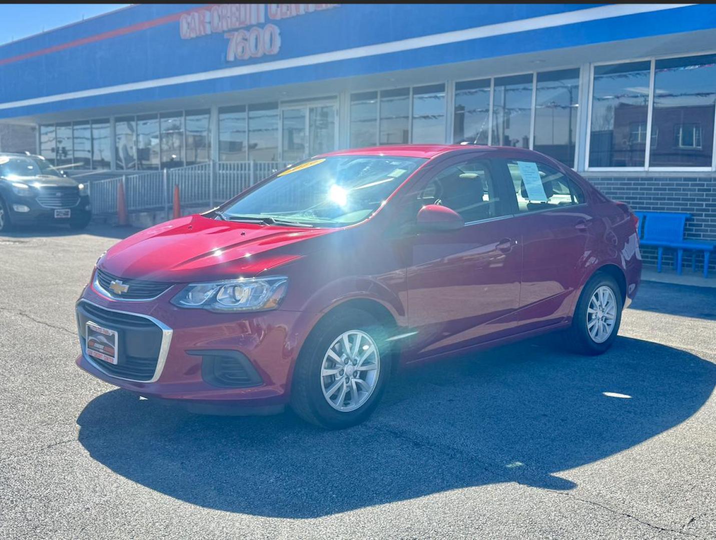 2019 RED Chevrolet Sonic LT Manual Sedan (1G1JD5SB2K4) with an 1.4L L4 DOHC 24V TURBO engine, 5M transmission, located at 7600 S Western Ave., Chicago, IL, 60620, (773) 918-3980, 0.000000, 0.000000 - Photo#2