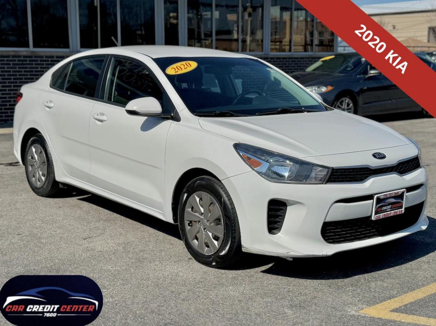 2020 OFF-WHITE Kia Rio LX (3KPA24AD8LE) with an 1.6L L4 DOHC 16V engine, 6A transmission, located at 7600 S Western Ave., Chicago, IL, 60620, (773) 918-3980, 0.000000, 0.000000 - Photo#0