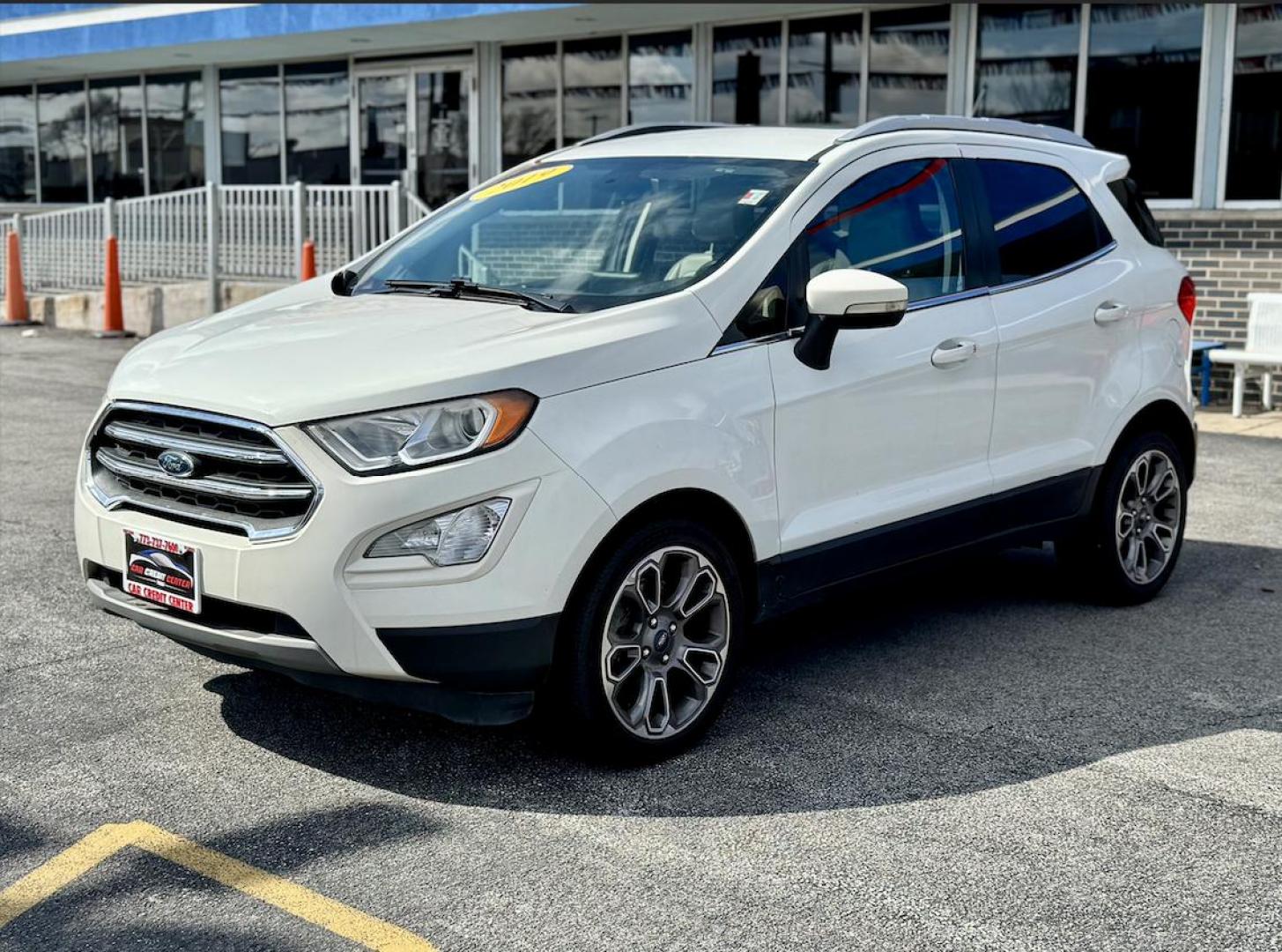 2019 WHITE Ford EcoSport Titanium (MAJ3S2KE6KC) with an 1.0L L3 engine, 6A transmission, located at 7600 S Western Ave., Chicago, IL, 60620, (773) 918-3980, 0.000000, 0.000000 - Photo#2