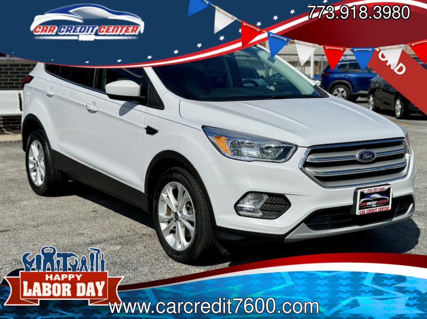 2019 WHITE Ford Escape SE FWD (1FMCU0GD2KU) with an 1.5L L4 DOHC 16V engine, 6A transmission, located at 7600 S Western Ave., Chicago, IL, 60620, (773) 918-3980, 0.000000, 0.000000- Photo#0