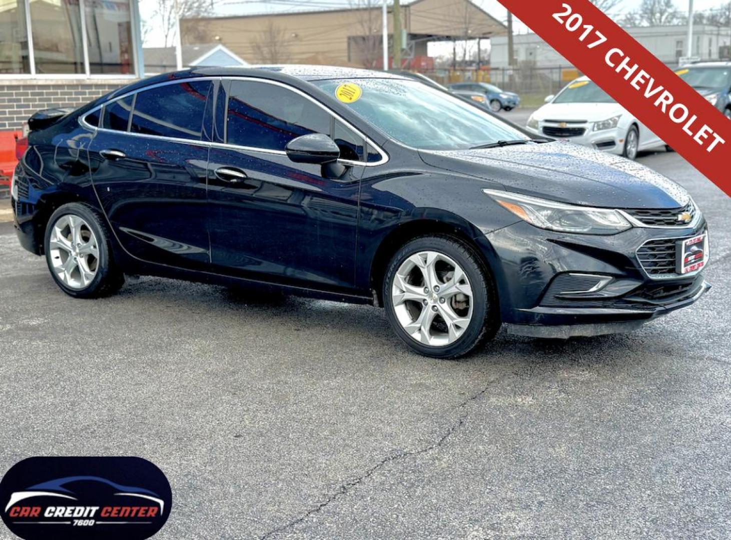 2017 BLACK Chevrolet Cruze Premier Auto (1G1BF5SM5H7) with an 1.4L L4 DOHC 16V TURBO engine, 6A transmission, located at 7600 S Western Ave., Chicago, IL, 60620, (773) 918-3980, 0.000000, 0.000000 - Photo#0