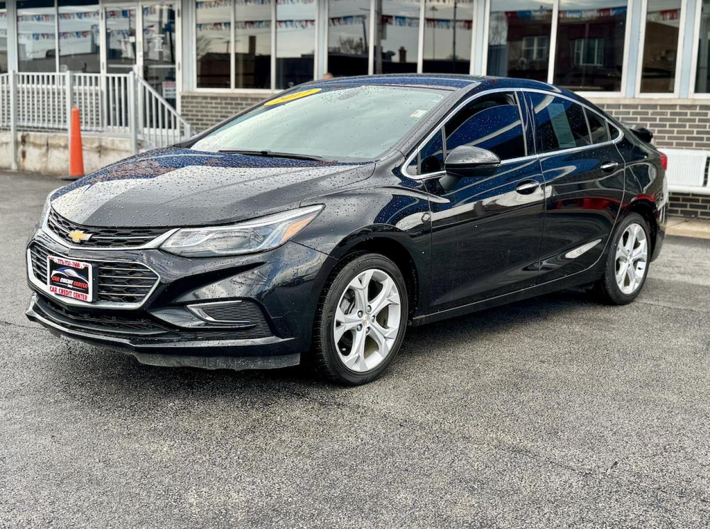 2017 BLACK Chevrolet Cruze Premier Auto (1G1BF5SM5H7) with an 1.4L L4 DOHC 16V TURBO engine, 6A transmission, located at 7600 S Western Ave., Chicago, IL, 60620, (773) 918-3980, 0.000000, 0.000000 - Photo#2