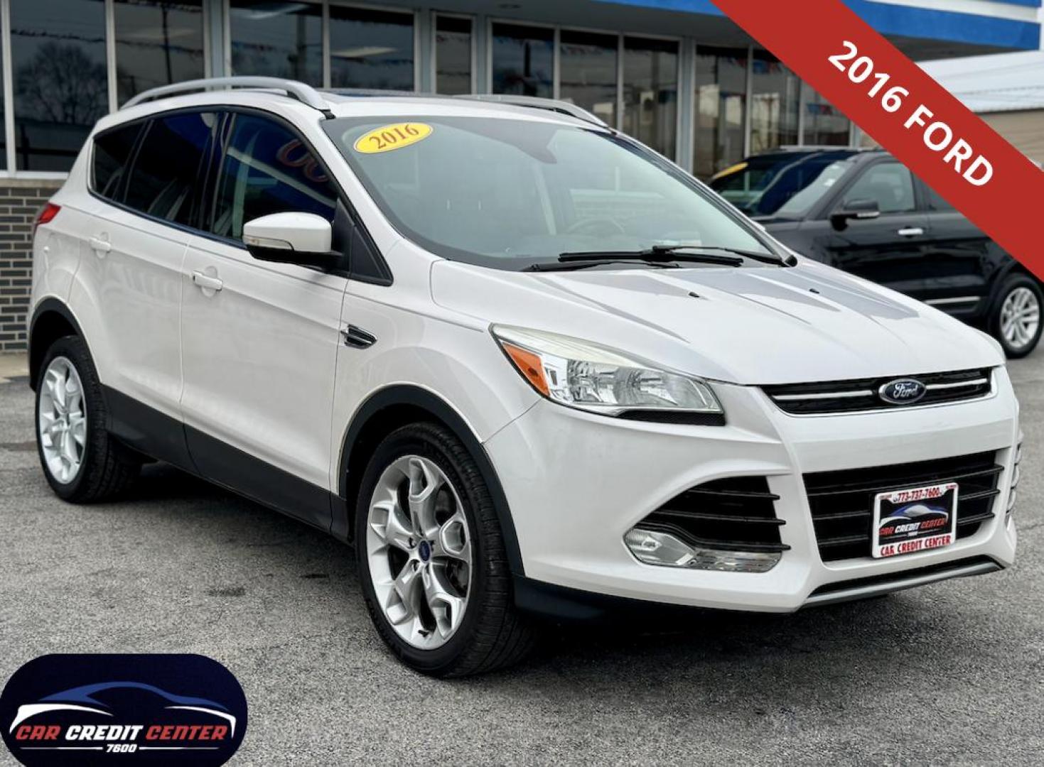 2016 WHITE Ford Escape Titanium 4WD (1FMCU9J90GU) with an 2.0L L4 DOHC 16V engine, 6-Speed Automatic transmission, located at 7600 S Western Ave., Chicago, IL, 60620, (773) 918-3980, 0.000000, 0.000000 - Photo#0