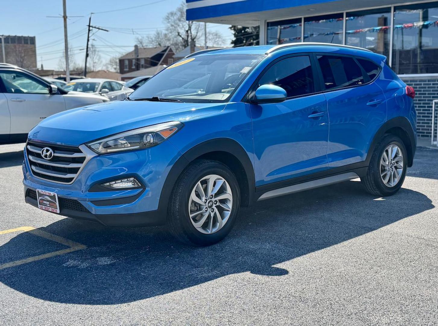 2017 BLUE Hyundai Tucson SE w/Preferred Package (KM8J33A45HU) with an 2.0L L4 DOHC 16V engine, 6A transmission, located at 7600 S Western Ave., Chicago, IL, 60620, (773) 918-3980, 0.000000, 0.000000 - Photo#2