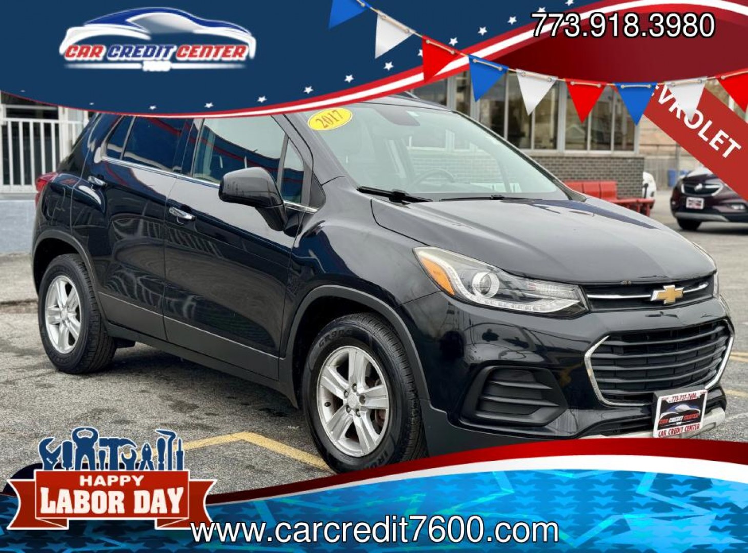2017 BLACK Chevrolet Trax LT FWD (3GNCJLSB4HL) with an 1.4L L4 DOHC 16V engine, 6A transmission, located at 7600 S Western Ave., Chicago, IL, 60620, (773) 918-3980, 0.000000, 0.000000- Photo#0