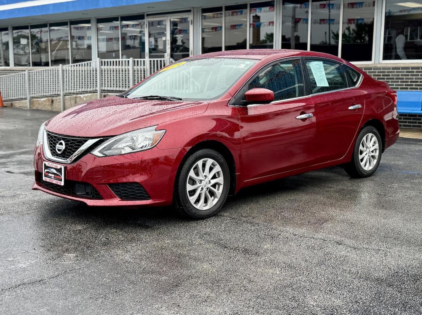 2019 RED Nissan Sentra S CVT (3N1AB7APXKY) with an 1.8L L4 SFI DOHC 16V engine, CVT transmission, located at 7600 S Western Ave., Chicago, IL, 60620, (773) 918-3980, 0.000000, 0.000000 - Photo#2