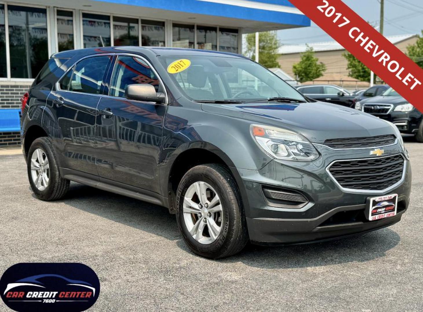 2017 GRAY Chevrolet Equinox LS 2WD (2GNALBEK8H1) with an 2.4L L4 DOHC 16V FFV engine, 6A transmission, located at 7600 S Western Ave., Chicago, IL, 60620, (773) 918-3980, 0.000000, 0.000000 - Photo#0