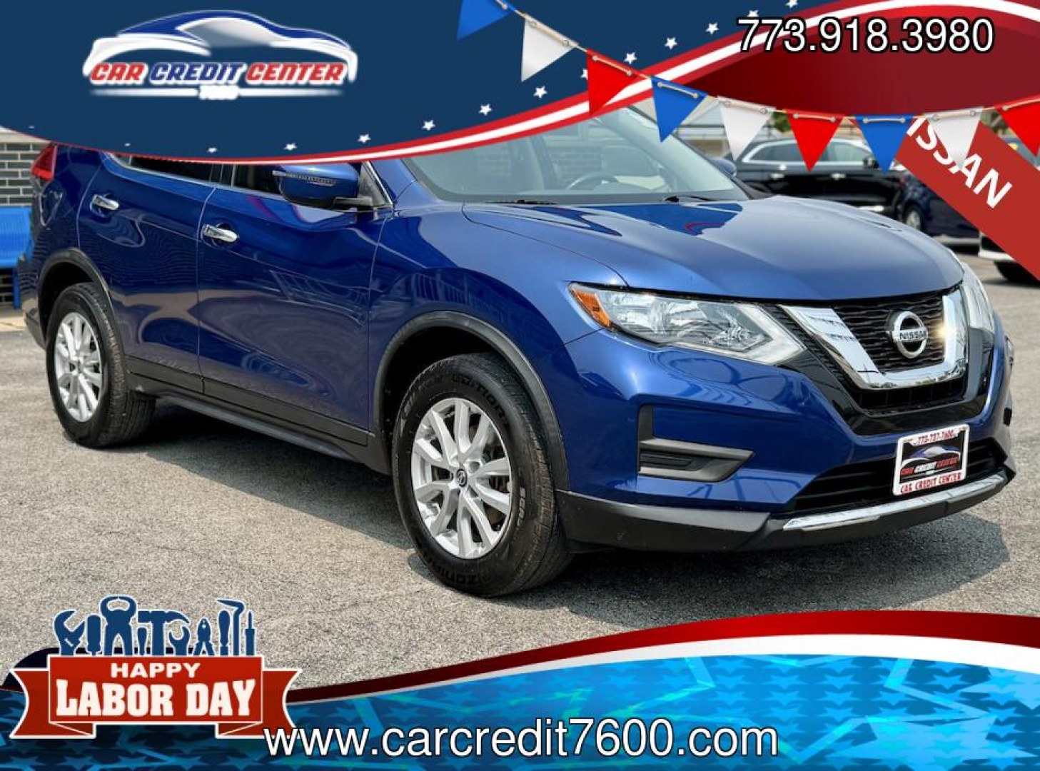2017 BLUE Nissan Rogue SL AWD (JN8AT2MV2HW) with an 2.5L L4 DOHC 16V engine, CVT transmission, located at 7600 S Western Ave., Chicago, IL, 60620, (773) 918-3980, 0.000000, 0.000000- Photo#0