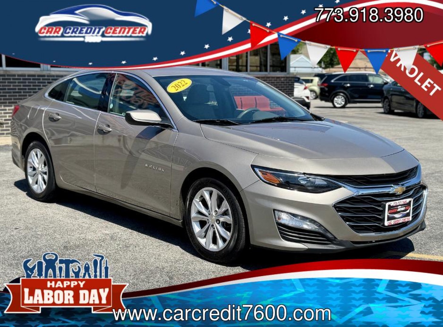 2022 GRAY Chevrolet Malibu LT (1G1ZD5ST6NF) with an 1.5L L4 DOHC 16V engine, 6A transmission, located at 7600 S Western Ave., Chicago, IL, 60620, (773) 918-3980, 0.000000, 0.000000- Photo#0
