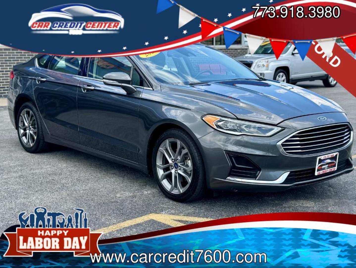 2020 GRAY Ford Fusion SEL (3FA6P0CD6LR) with an 1.5L L4 DOHC 16V engine, 6A transmission, located at 7600 S Western Ave., Chicago, IL, 60620, (773) 918-3980, 0.000000, 0.000000- Photo#0