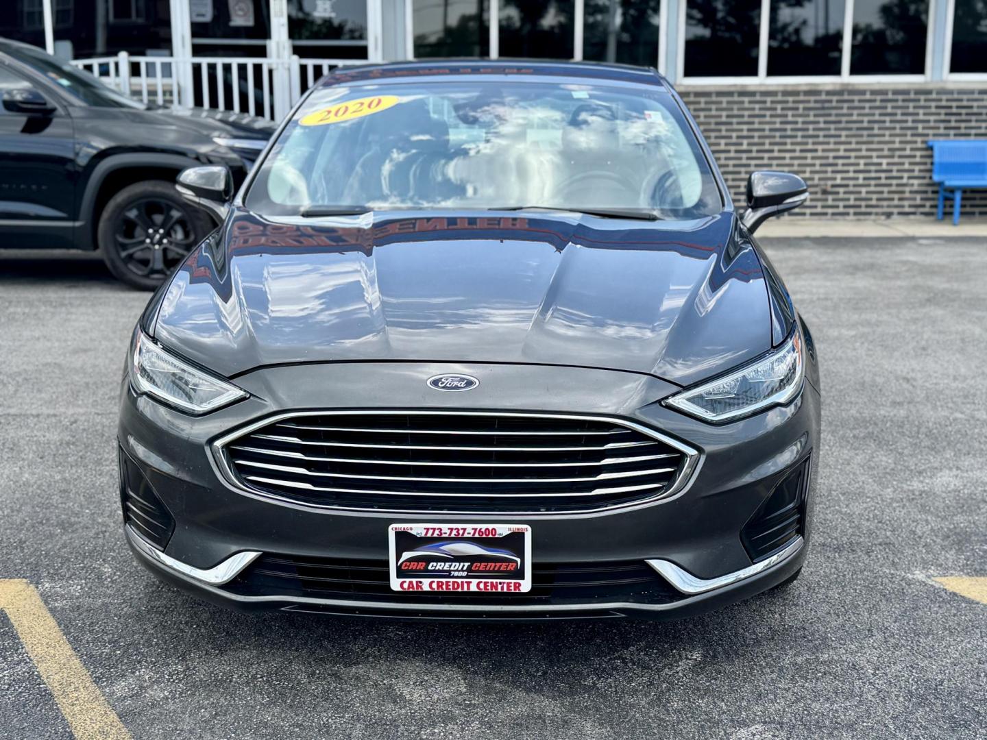 2020 GRAY Ford Fusion SEL (3FA6P0CD6LR) with an 1.5L L4 DOHC 16V engine, 6A transmission, located at 7600 S Western Ave., Chicago, IL, 60620, (773) 918-3980, 0.000000, 0.000000 - Photo#1