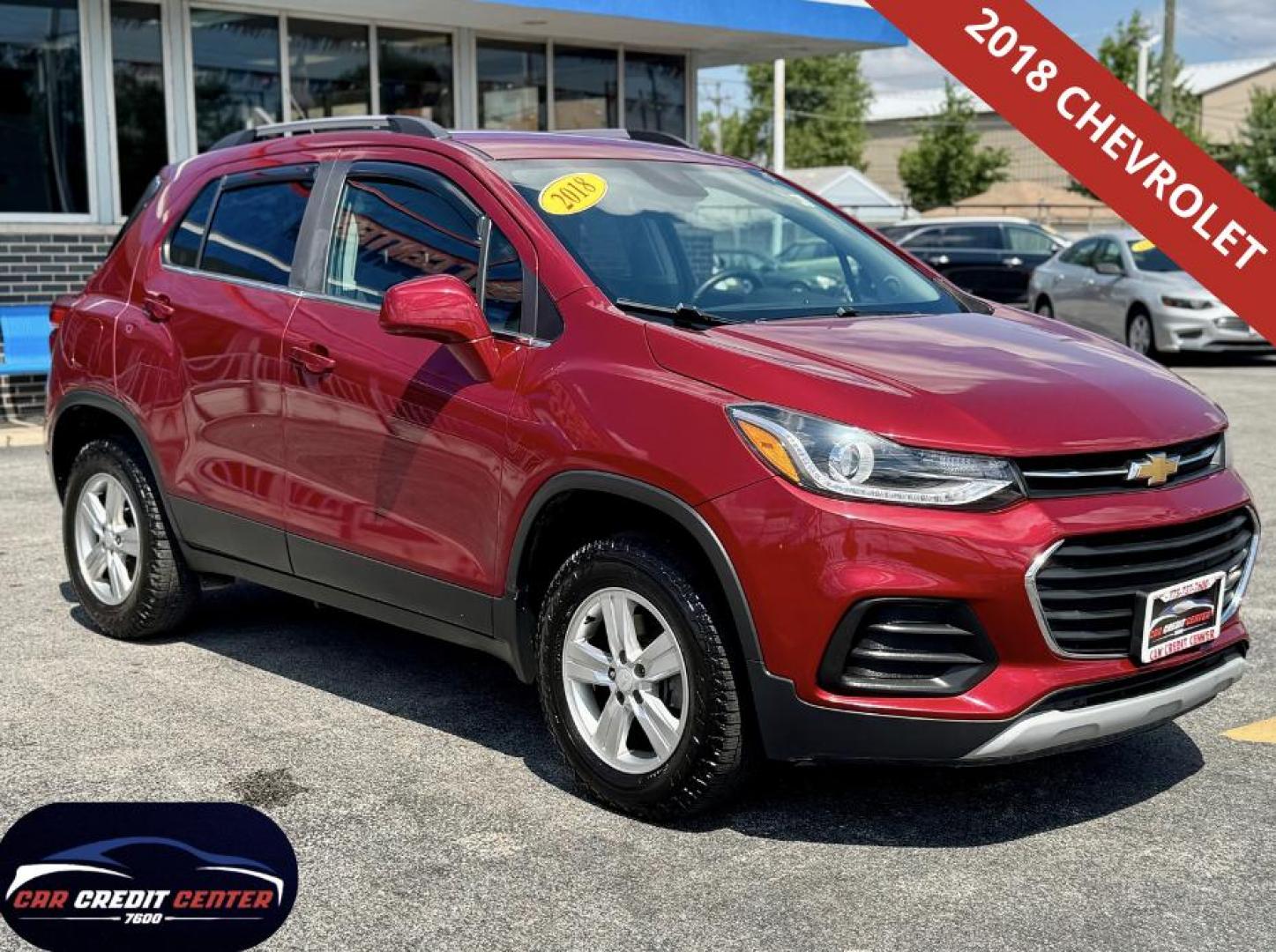2018 RED Chevrolet Trax LT AWD (3GNCJPSB9JL) with an 1.4L L4 DOHC 16V engine, 6A transmission, located at 7600 S Western Ave., Chicago, IL, 60620, (773) 918-3980, 0.000000, 0.000000 - Photo#0