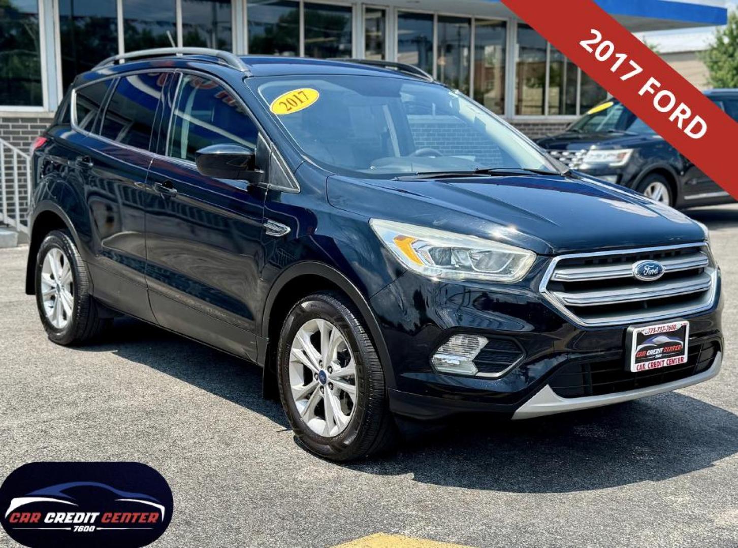 2017 BLACK Ford Escape SE 4WD (1FMCU9GD2HU) with an 1.5L L4 DOHC 16V engine, 6A transmission, located at 7600 S Western Ave., Chicago, IL, 60620, (773) 918-3980, 0.000000, 0.000000 - Photo#0