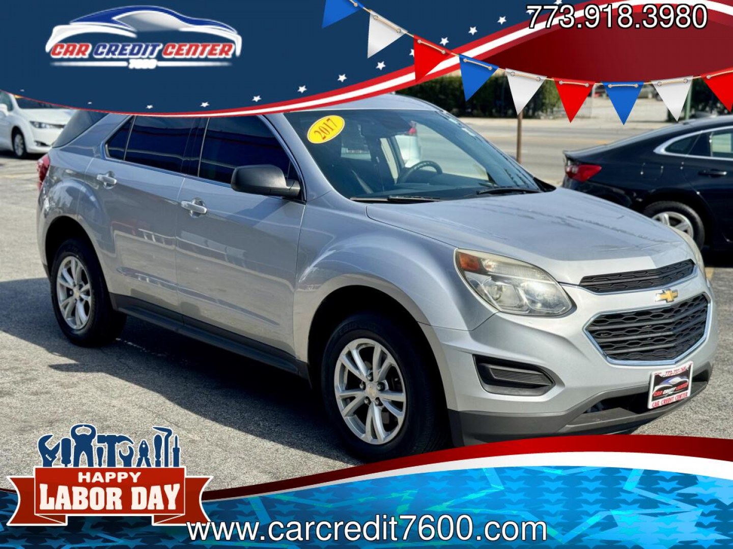 2017 SILVER Chevrolet Equinox LS AWD (2GNFLEEK4H6) with an 2.4L L4 DOHC 16V FFV engine, 6A transmission, located at 7600 S Western Ave., Chicago, IL, 60620, (773) 918-3980, 0.000000, 0.000000- Photo#0