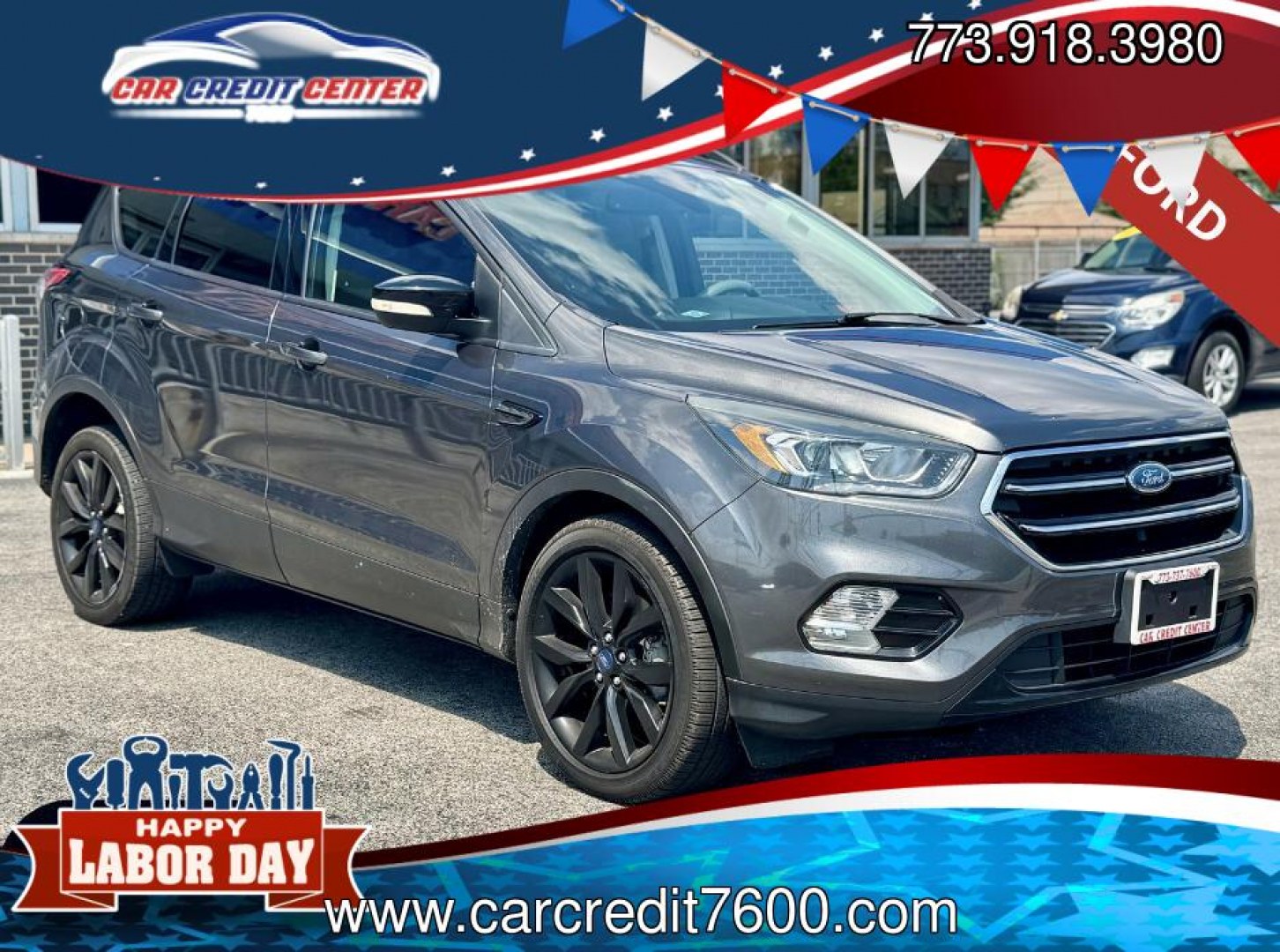 2017 GRAY Ford Escape Titanium FWD (1FMCU0J90HU) with an 2.0L L4 DOHC 16V engine, 6A transmission, located at 7600 S Western Ave., Chicago, IL, 60620, (773) 918-3980, 0.000000, 0.000000- Photo#0