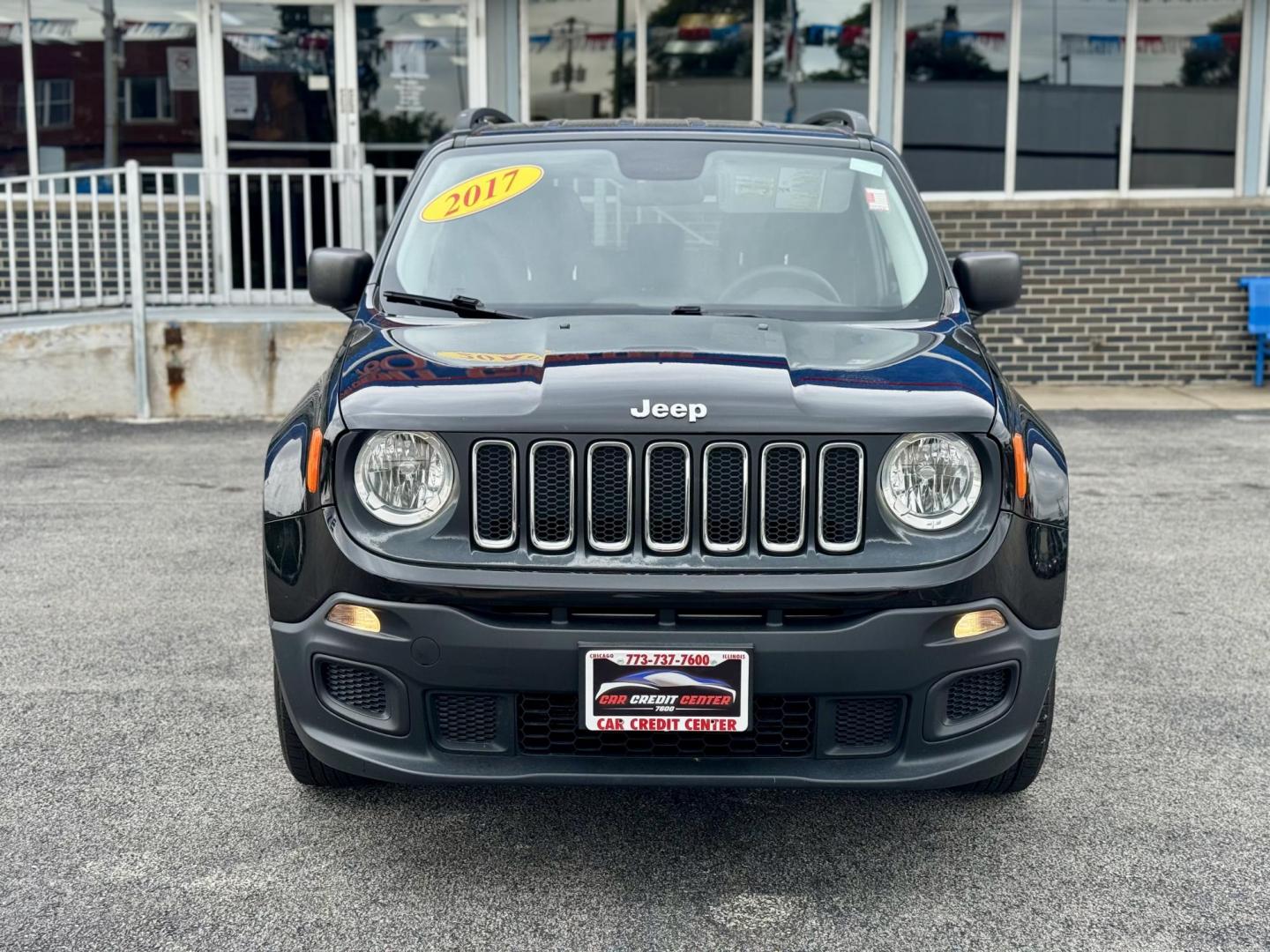2017 BLACK Jeep Renegade Sport FWD (ZACCJAAB2HP) with an 2.4L L4 DOHC 16V engine, 6M transmission, located at 7600 S Western Ave., Chicago, IL, 60620, (773) 918-3980, 0.000000, 0.000000 - Photo#1