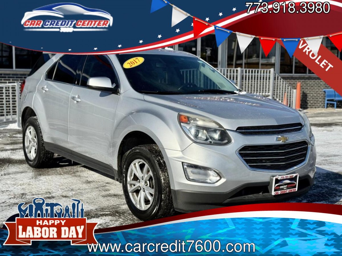 2017 SILVER Chevrolet Equinox LT 2WD (2GNALCEK7H6) with an 2.4L L4 DOHC 16V FFV engine, 6A transmission, located at 7600 S Western Ave., Chicago, IL, 60620, (773) 918-3980, 0.000000, 0.000000- Photo#0