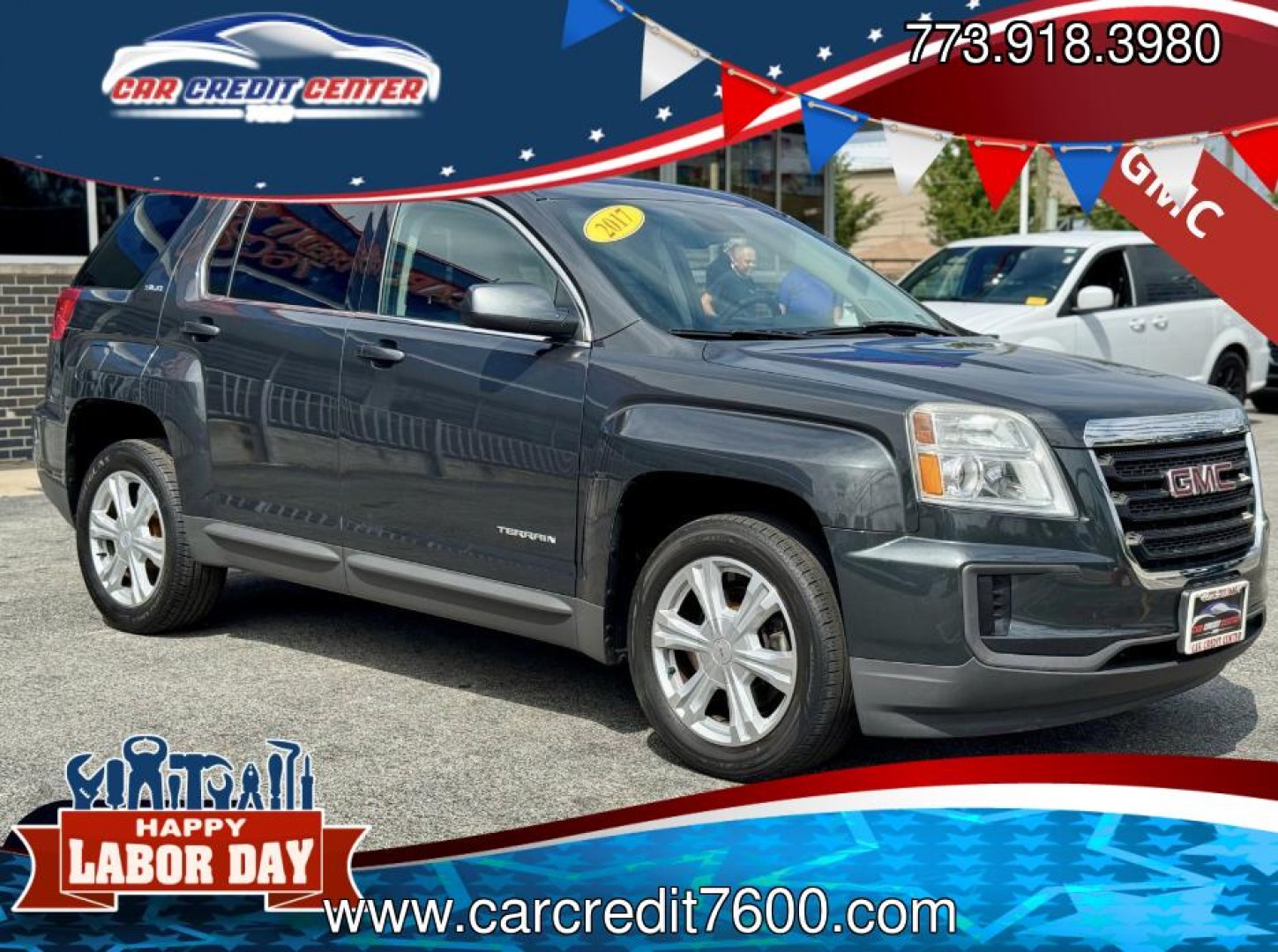 2017 GRAY GMC Terrain SLE1 FWD (2GKALMEK2H6) with an 2.4L L4 DOHC 16V engine, 6A transmission, located at 7600 S Western Ave., Chicago, IL, 60620, (773) 918-3980, 0.000000, 0.000000- Photo#0