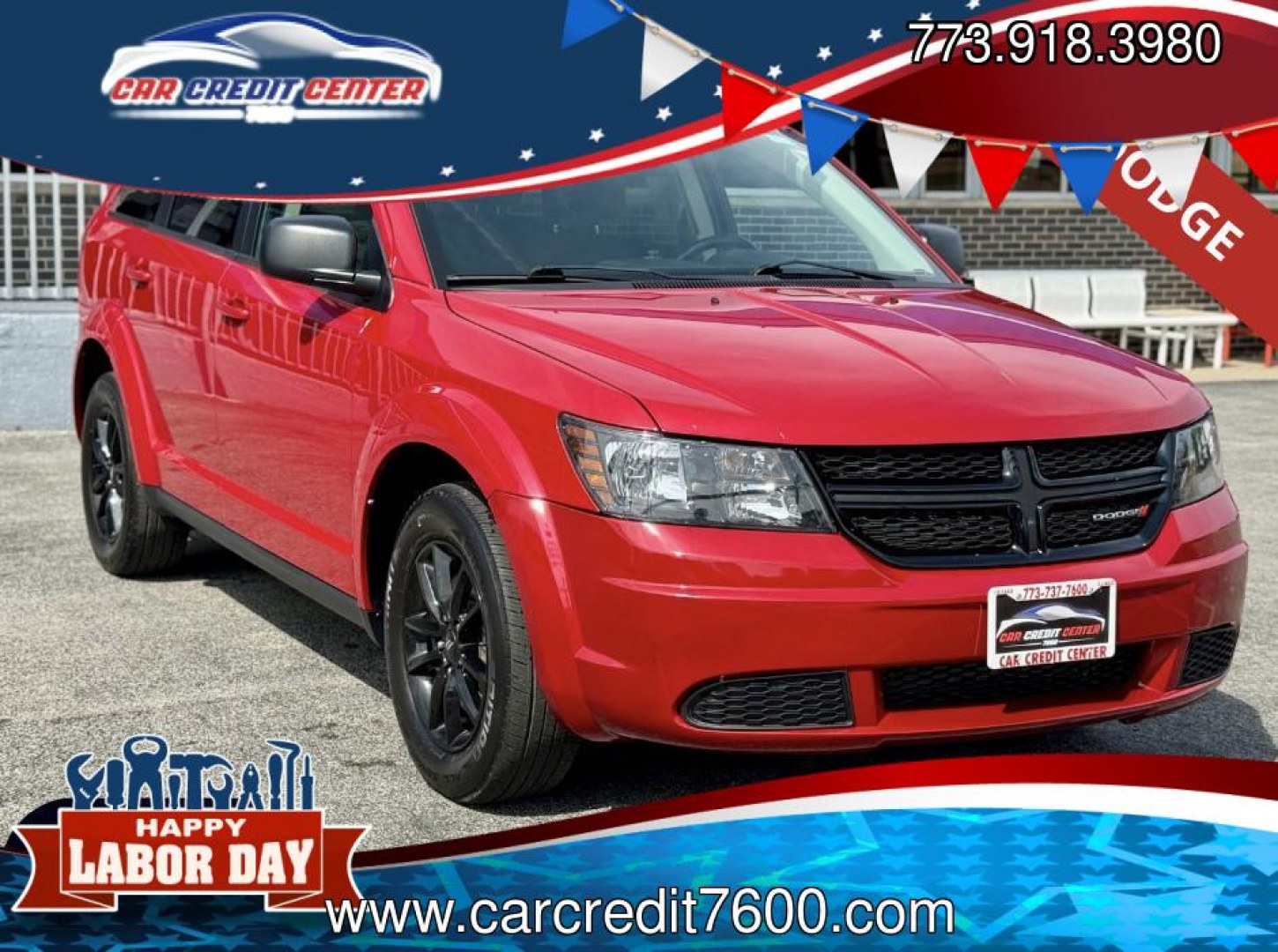 2020 RED Dodge Journey SE Value (3C4PDCAB7LT) with an 2.4L L4 DOHC 16V engine, 6A transmission, located at 7600 S Western Ave., Chicago, IL, 60620, (773) 918-3980, 0.000000, 0.000000- Photo#0