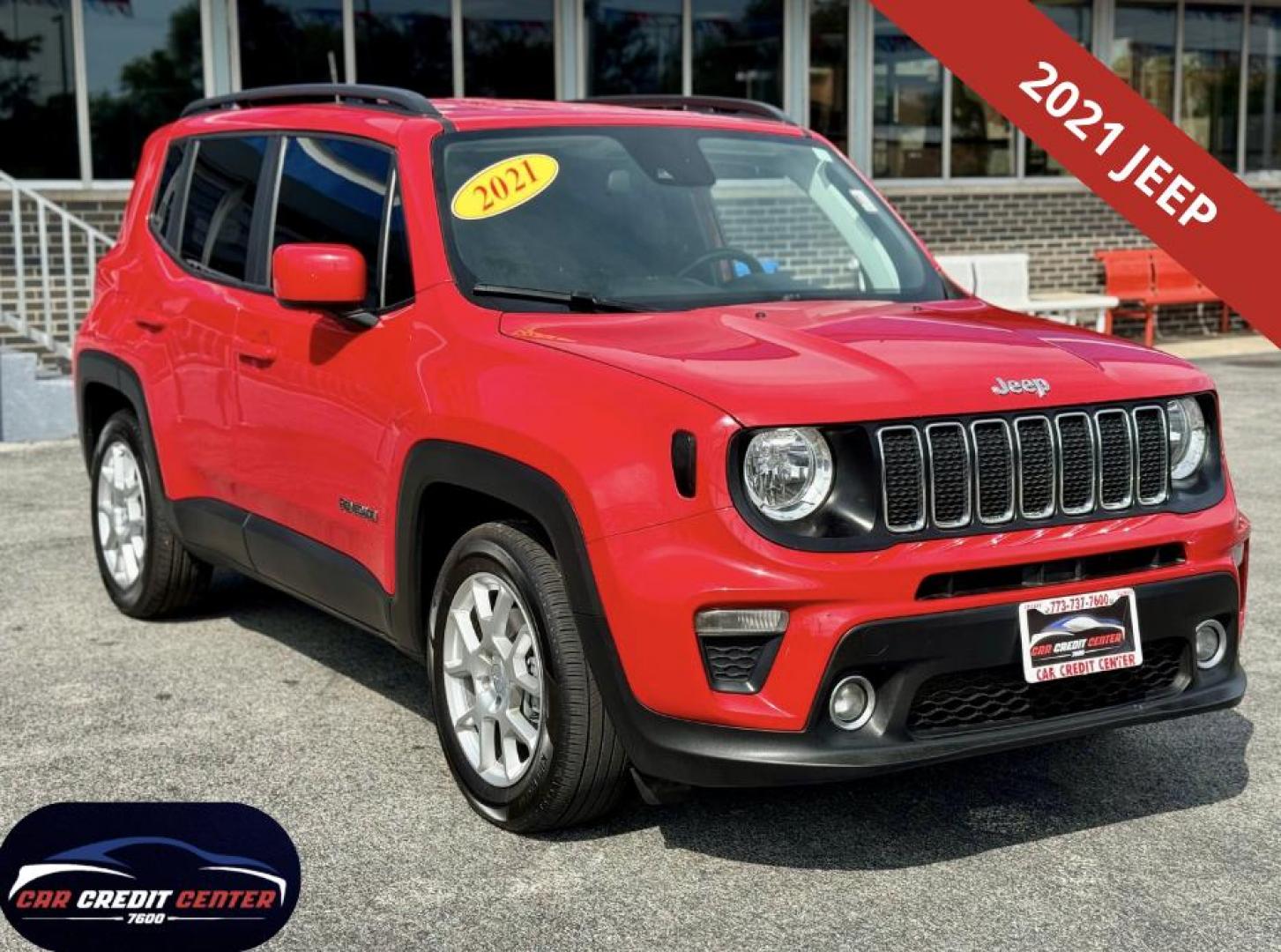 2021 RED Jeep Renegade Latitude (ZACNJCBB4MP) with an 2.4L L4 DOHC 16V engine, 9A transmission, located at 7600 S Western Ave., Chicago, IL, 60620, (773) 918-3980, 0.000000, 0.000000 - Photo#0