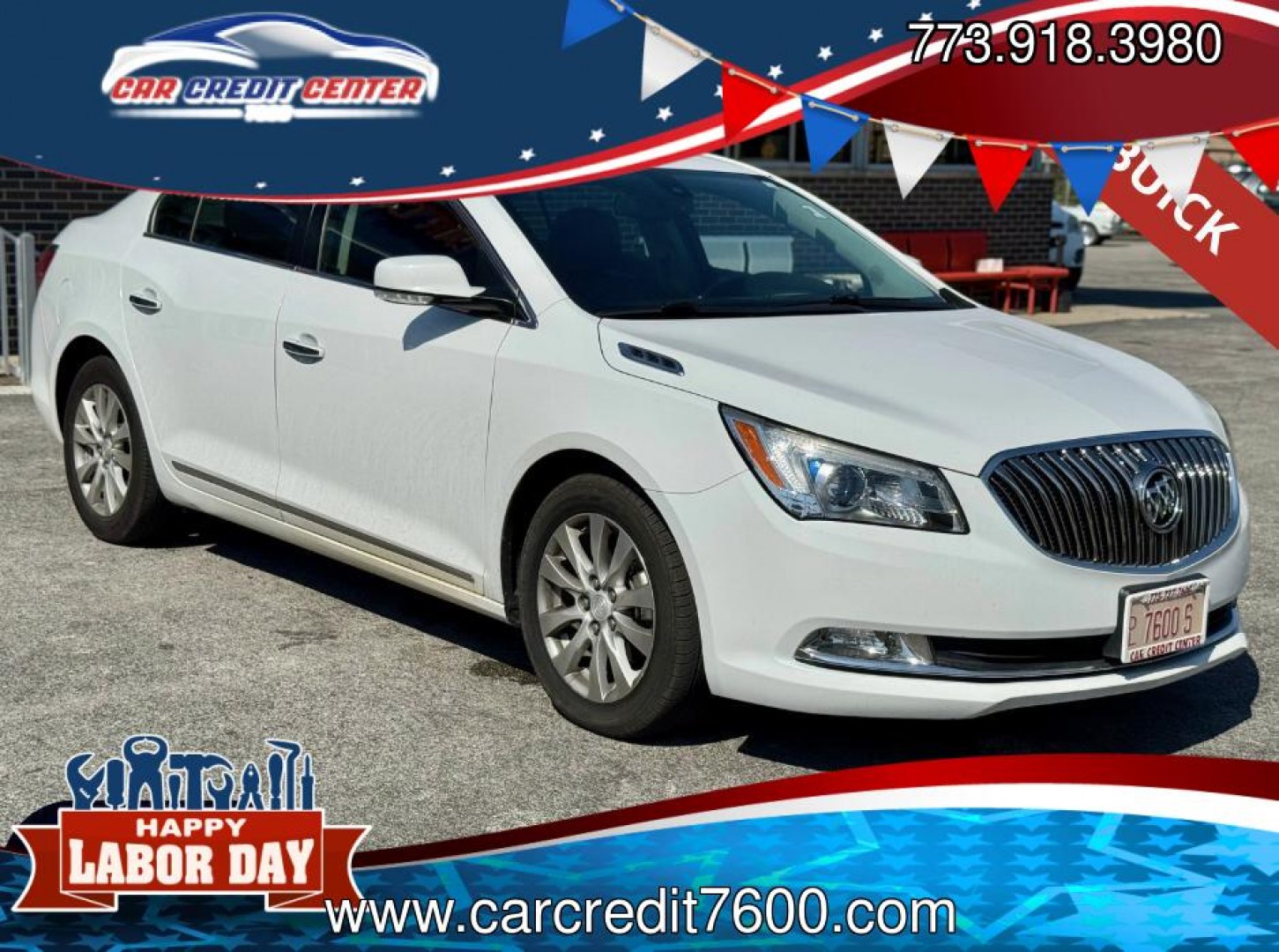 2015 WHITE Buick LaCrosse Leather Package (1G4GB5GR6FF) with an 2.4L L4 DOHC 16V engine, 6-Speed Automatic transmission, located at 7600 S Western Ave., Chicago, IL, 60620, (773) 918-3980, 0.000000, 0.000000- Photo#0
