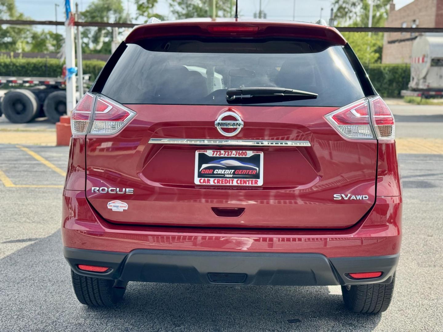 2016 RED Nissan Rogue S AWD (JN8AT2MVXGW) with an 2.5L L4 DOHC 16V engine, CVT transmission, located at 7600 S Western Ave., Chicago, IL, 60620, (773) 918-3980, 0.000000, 0.000000 - Photo#3