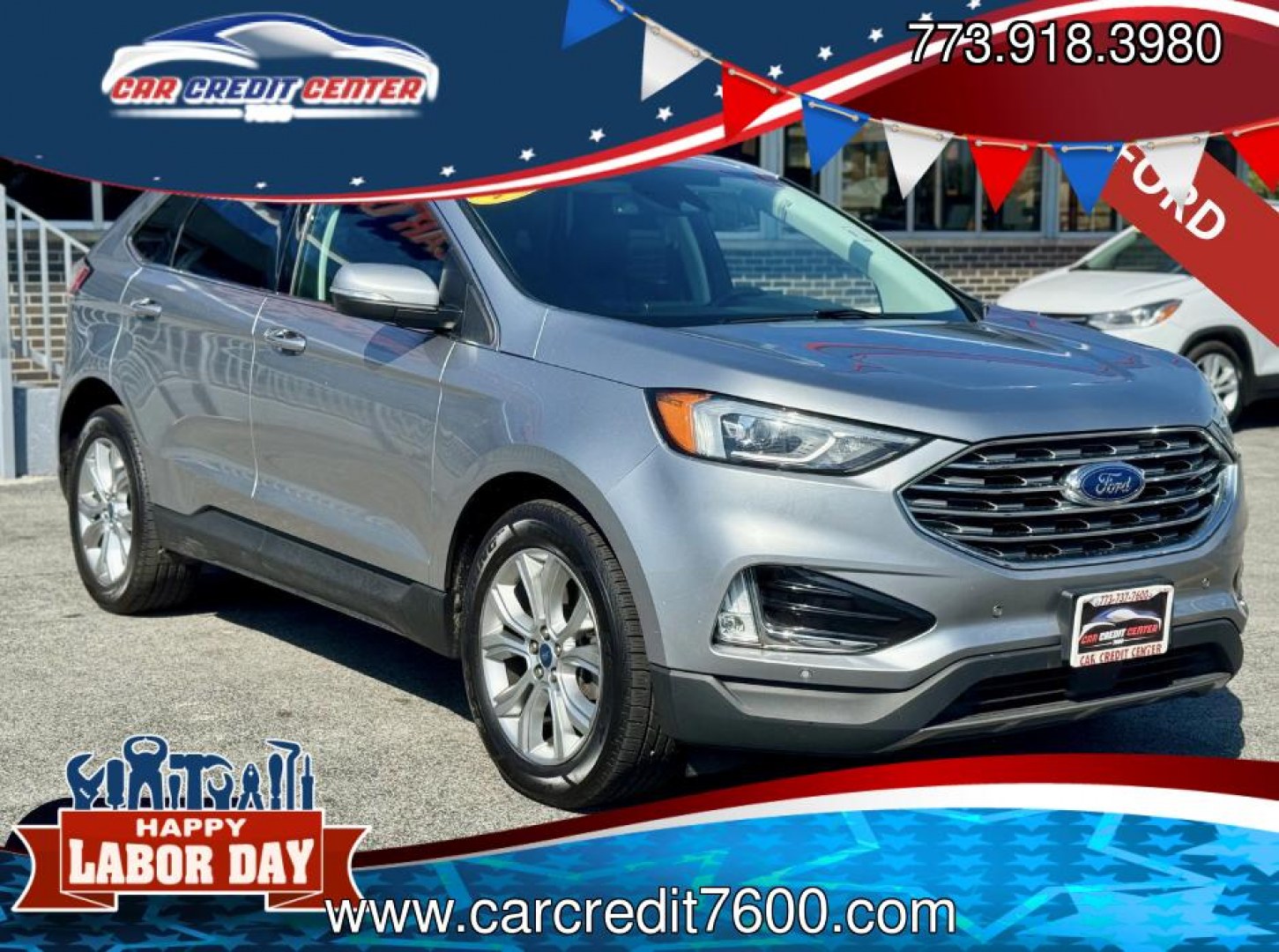 2021 SILVER Ford Edge Titanium AWD (2FMPK4K96MB) with an 2.0L L4 DOHC 16V engine, 6A transmission, located at 7600 S Western Ave., Chicago, IL, 60620, (773) 918-3980, 0.000000, 0.000000- Photo#0