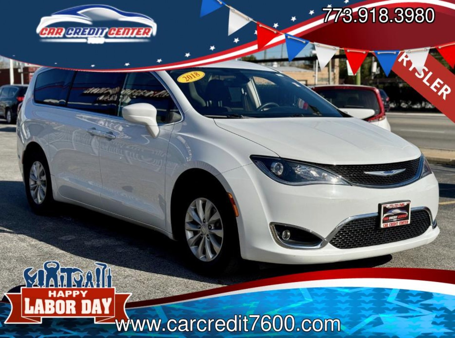 2018 WHITE Chrysler Pacifica Touring Plus (2C4RC1FG1JR) with an 3.6L V6 DOHC 24V engine, 9A transmission, located at 7600 S Western Ave., Chicago, IL, 60620, (773) 918-3980, 0.000000, 0.000000- Photo#0