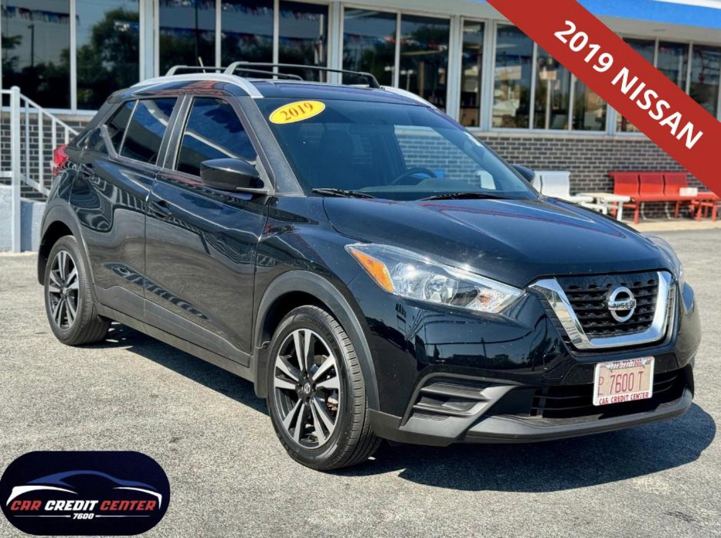 2019 BLACK Nissan Kicks S (3N1CP5CU6KL) with an 1.6L L4 engine, CVT transmission, located at 7600 S Western Ave., Chicago, IL, 60620, (773) 918-3980, 0.000000, 0.000000 - Photo#0