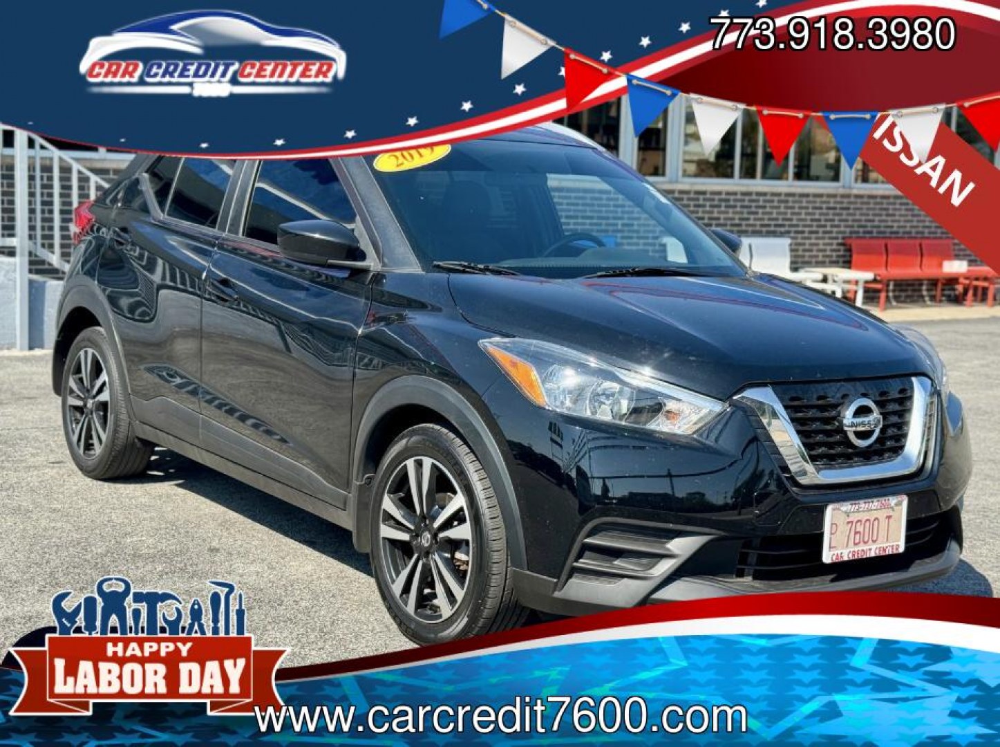 2019 BLACK Nissan Kicks S (3N1CP5CU6KL) with an 1.6L L4 engine, CVT transmission, located at 7600 S Western Ave., Chicago, IL, 60620, (773) 918-3980, 0.000000, 0.000000- Photo#0