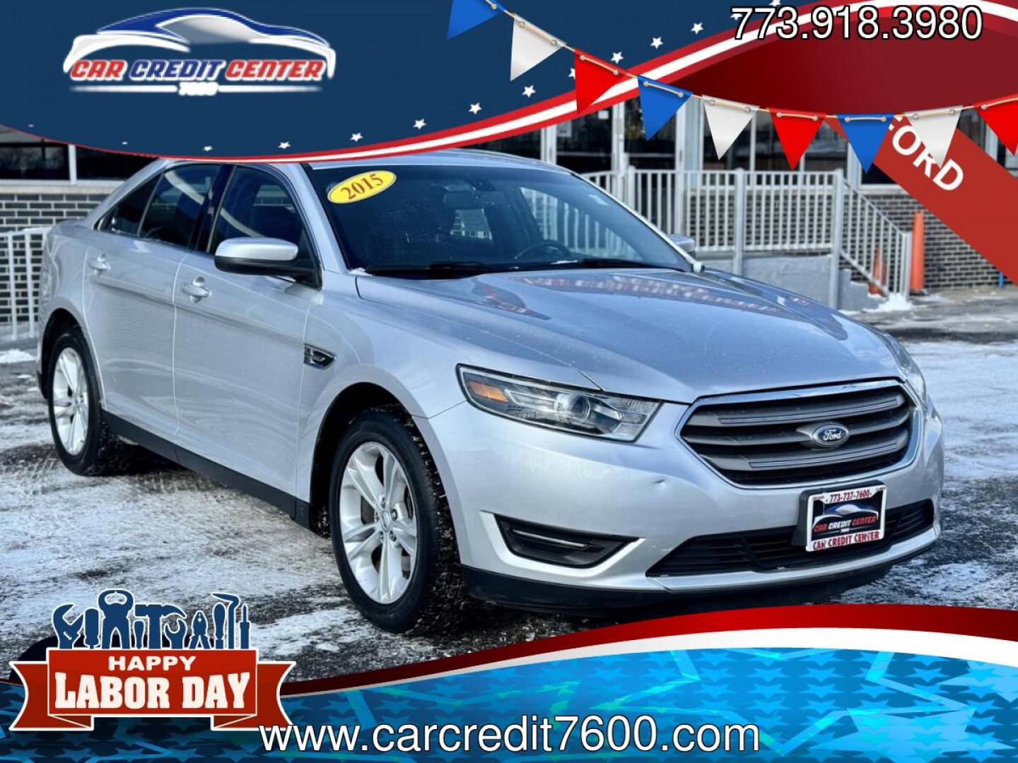 2015 SILVER Ford Taurus SEL FWD (1FAHP2E83FG) with an 3.5L V6 DOHC 24V engine, 6-Speed Automatic transmission, located at 7600 S Western Ave., Chicago, IL, 60620, (773) 918-3980, 0.000000, 0.000000- Photo#0