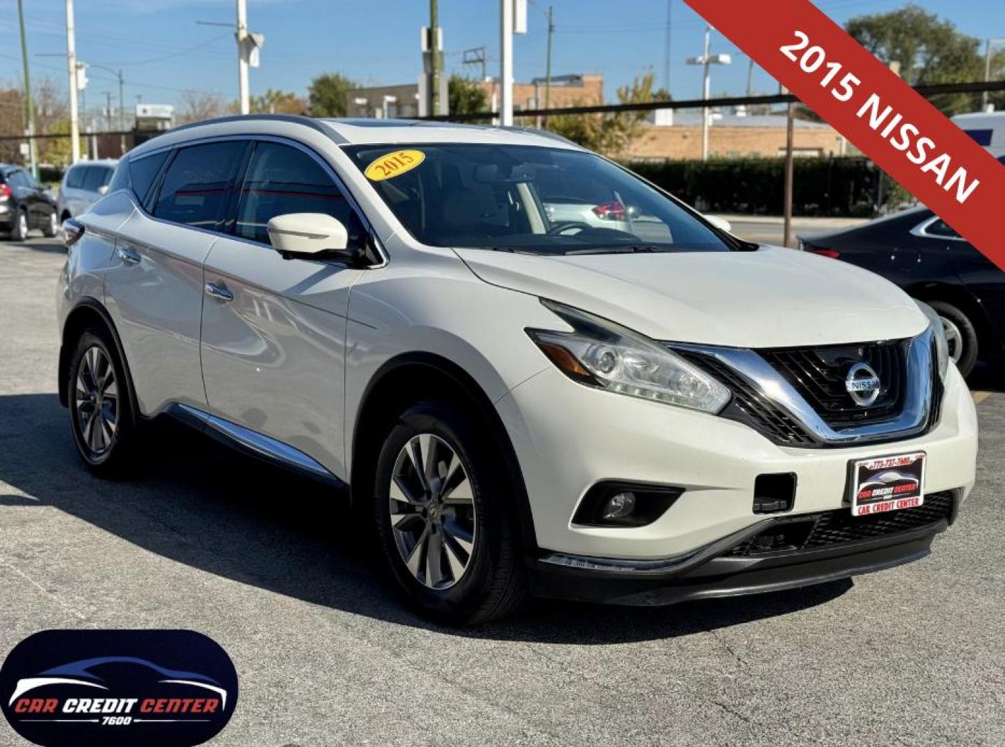 2015 WHITE Nissan Murano Platinum AWD (5N1AZ2MHXFN) with an 3.5L V6 DOHC 24V engine, Continuously Variable Transmission transmission, located at 7600 S Western Ave., Chicago, IL, 60620, (773) 918-3980, 0.000000, 0.000000 - Photo#0