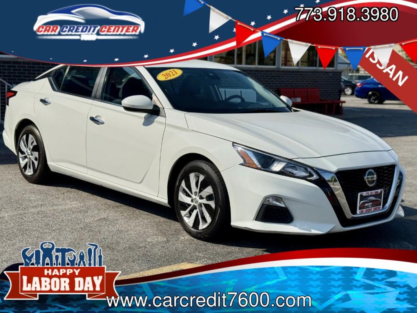 2021 WHITE Nissan Altima 2.5 S (1N4BL4BV7MN) with an 2.5L L4 DOHC 16V engine, CVT transmission, located at 7600 S Western Ave., Chicago, IL, 60620, (773) 918-3980, 0.000000, 0.000000- Photo#0