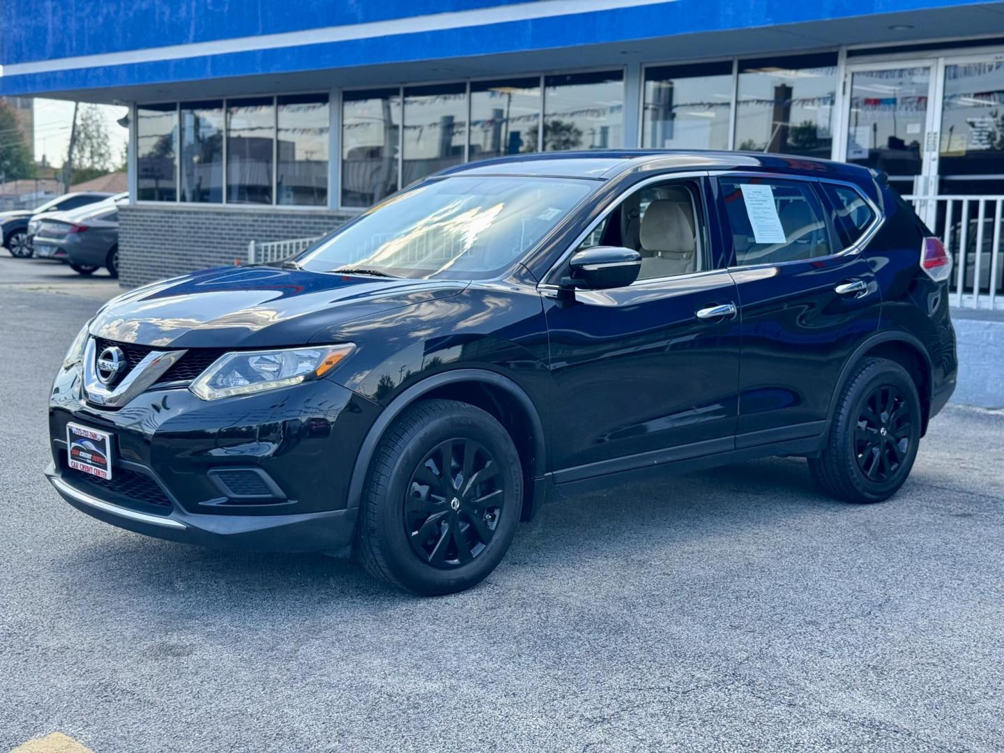 2015 BLACK Nissan Rogue S AWD (KNMAT2MV0FP) with an 2.5L L4 DOHC 16V engine, Continuously Variable Transmission transmission, located at 7600 S Western Ave., Chicago, IL, 60620, (773) 918-3980, 0.000000, 0.000000 - Photo#2