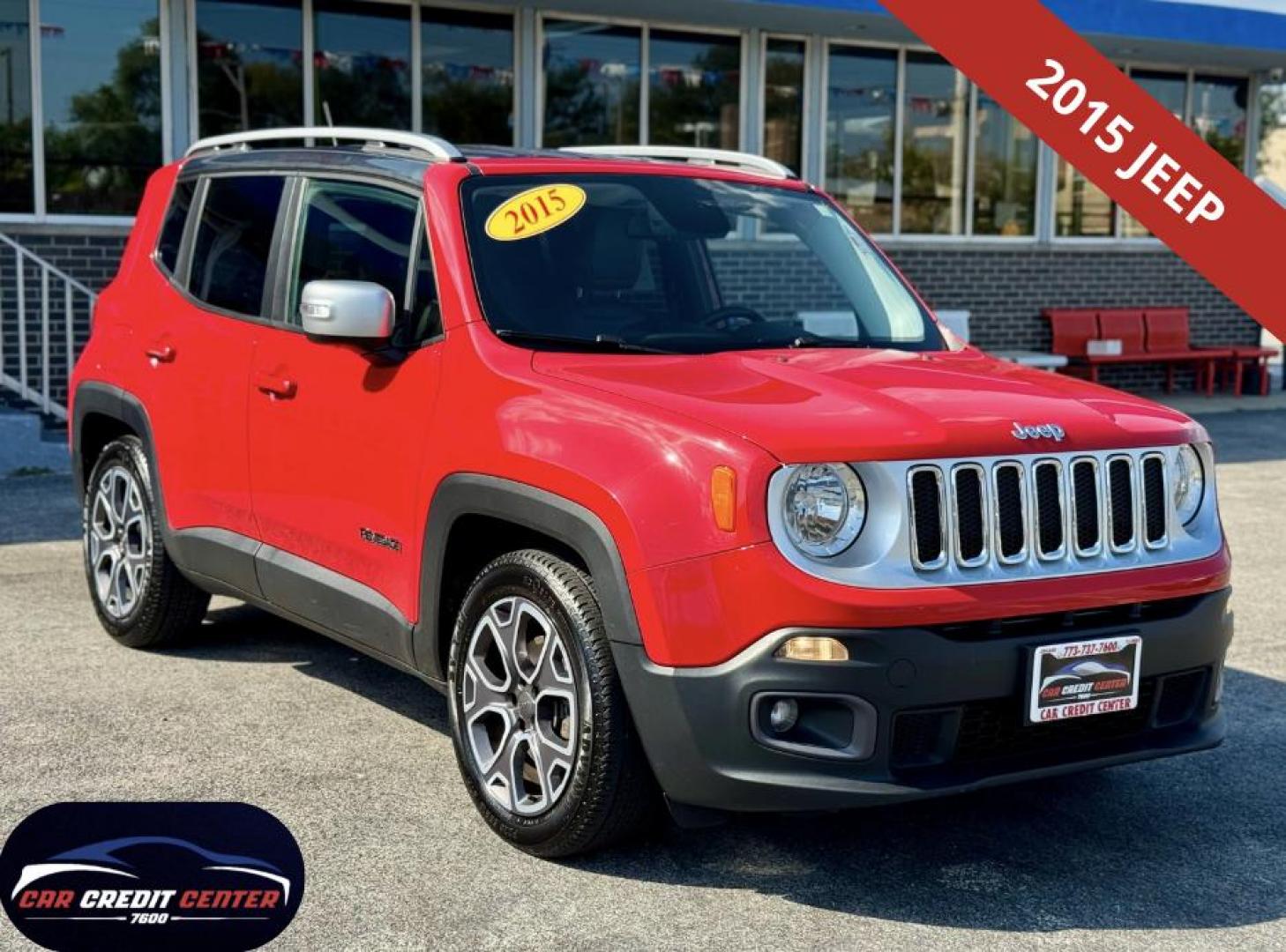 2015 RED Jeep Renegade Limited FWD (ZACCJADT5FP) with an 2.4L L4 engine, 9-Speed Automatic transmission, located at 7600 S Western Ave., Chicago, IL, 60620, (773) 918-3980, 0.000000, 0.000000 - Photo#0