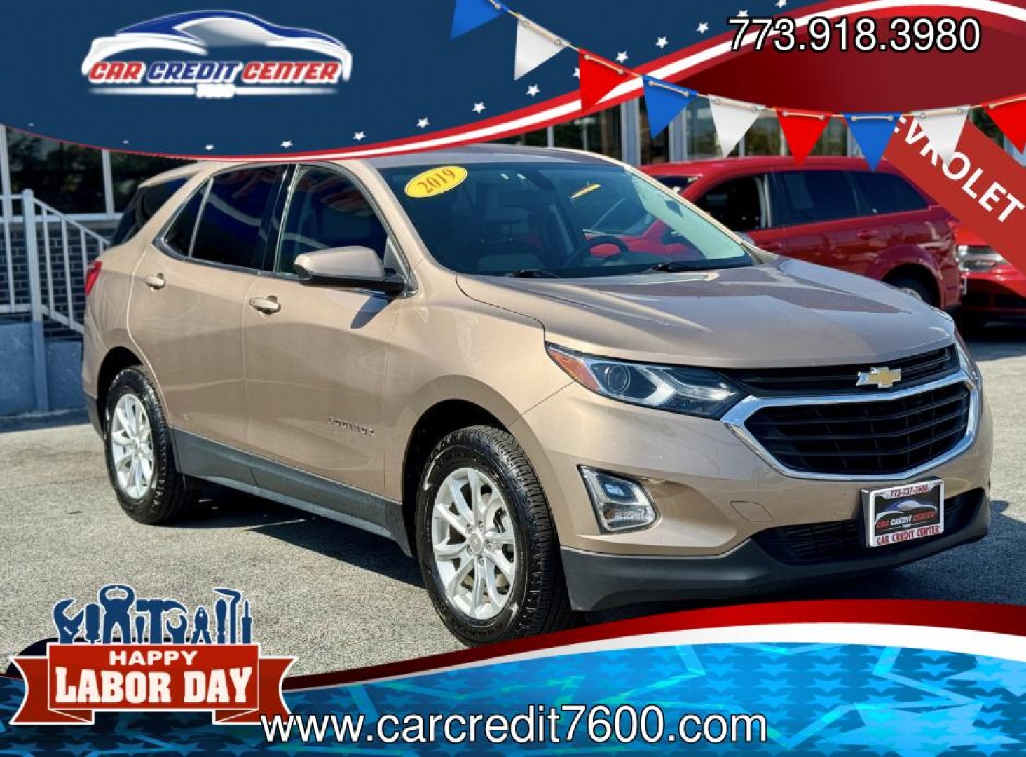 2019 BROWN Chevrolet Equinox LT AWD (2GNAXUEV5K6) with an 1.5L L4 DOHC 16V TURBO engine, 6A transmission, located at 7600 S Western Ave., Chicago, IL, 60620, (773) 918-3980, 0.000000, 0.000000- Photo#0