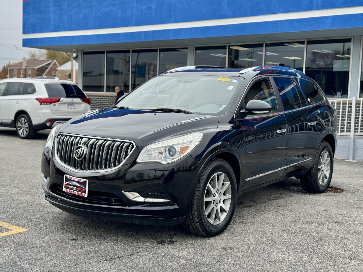2017 BLACK Buick Enclave Leather AWD (5GAKVBKD9HJ) with an 3.6L V6 DOHC 24V engine, 6A transmission, located at 7600 S Western Ave., Chicago, IL, 60620, (773) 918-3980, 0.000000, 0.000000 - Photo#2