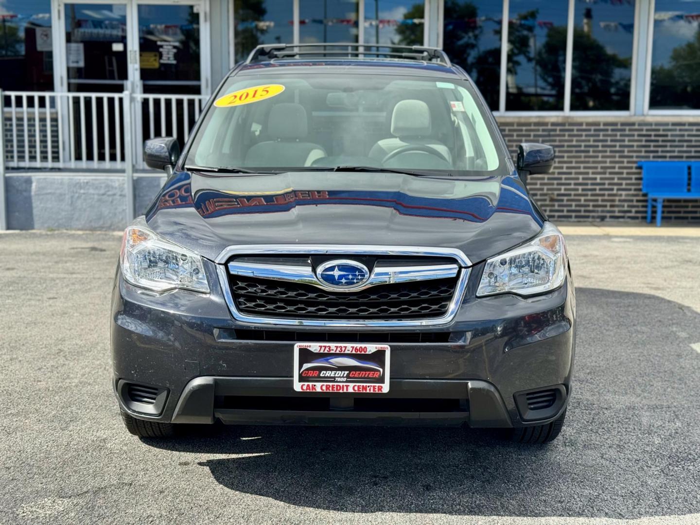 2015 GRAY Subaru Forester 2.5i Premium (JF2SJADC3FH) with an 2.5L H4 SOHC 16V engine, 6-Speed Automatic transmission, located at 7600 S Western Ave., Chicago, IL, 60620, (773) 918-3980, 0.000000, 0.000000 - Photo#1