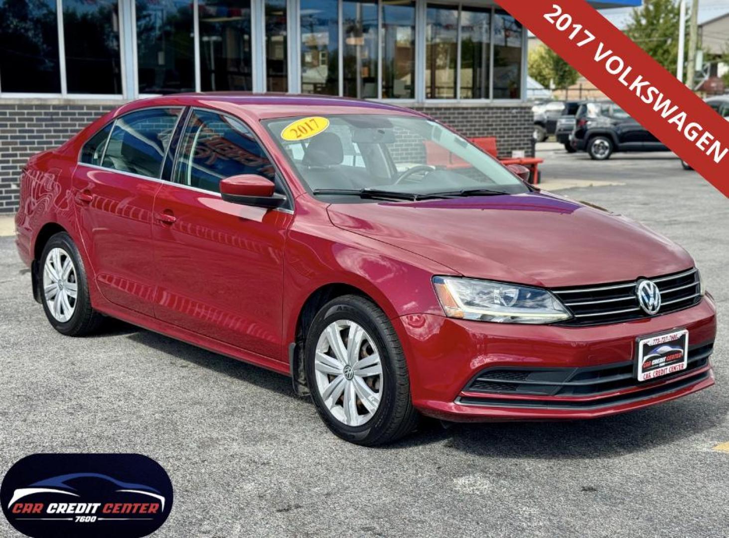 2017 RED Volkswagen Jetta 1.4T S 6A (3VW2B7AJ5HM) with an 1.4L L4 DOHC 20V engine, 6A transmission, located at 7600 S Western Ave., Chicago, IL, 60620, (773) 918-3980, 0.000000, 0.000000 - Photo#0