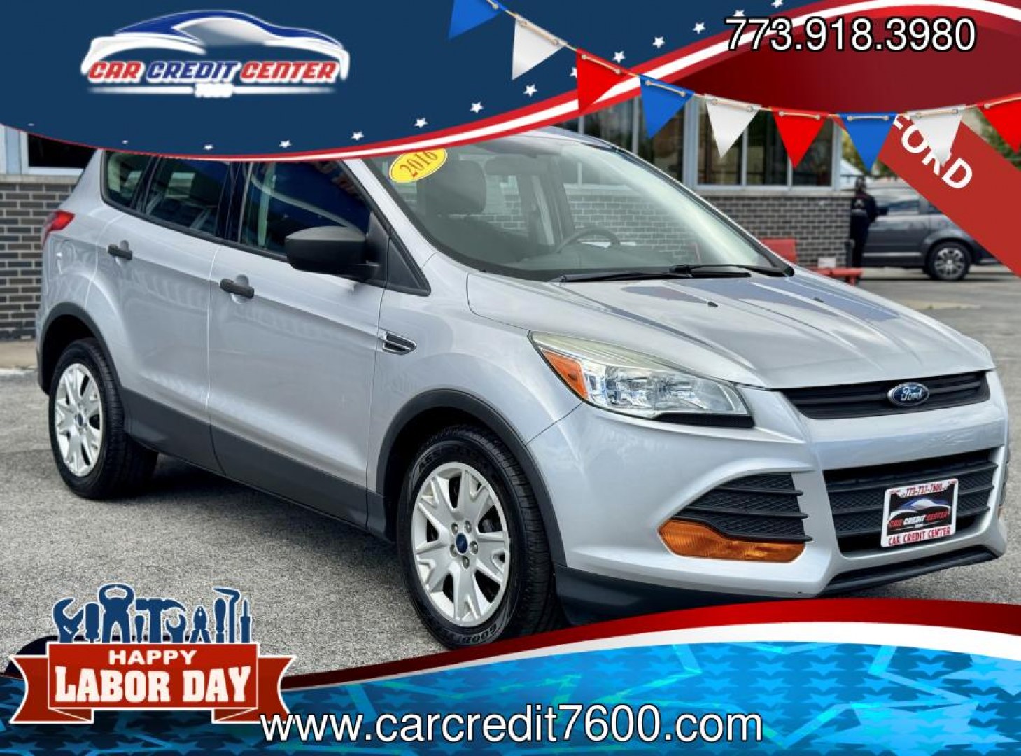 2016 SILVER Ford Escape S FWD (1FMCU0F74GU) with an 2.5L L4 DOHC 16V engine, 6-Speed Automatic transmission, located at 7600 S Western Ave., Chicago, IL, 60620, (773) 918-3980, 0.000000, 0.000000- Photo#0
