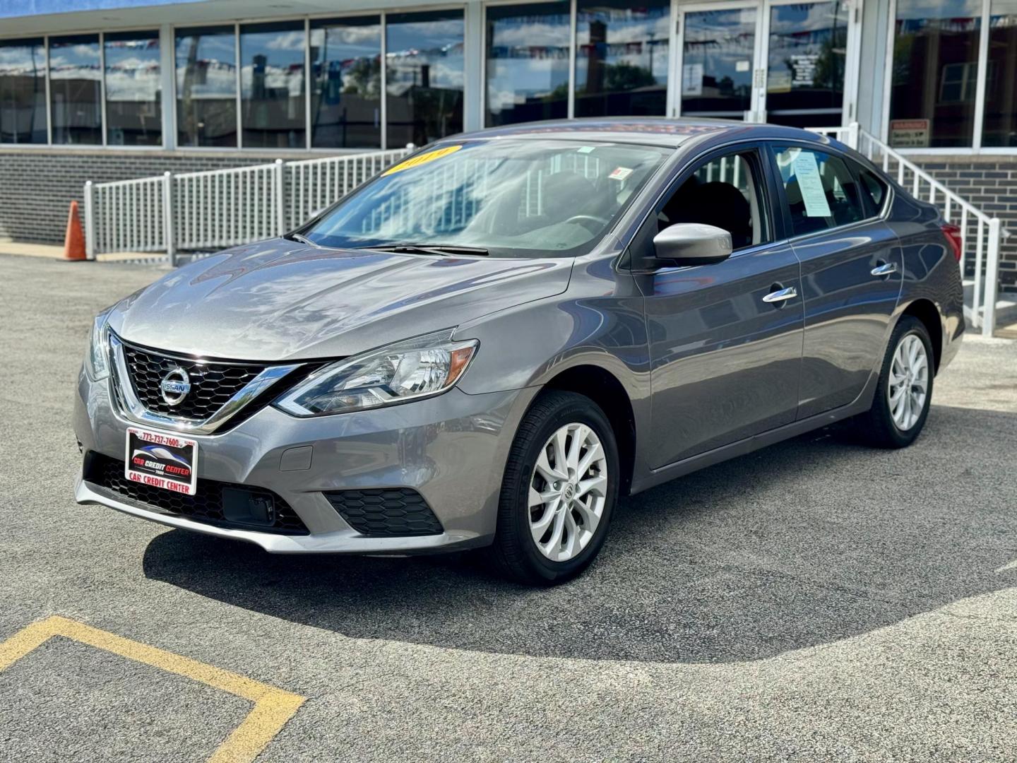 2019 GRAY Nissan Sentra S CVT (3N1AB7AP5KY) with an 1.8L L4 SFI DOHC 16V engine, CVT transmission, located at 7600 S Western Ave., Chicago, IL, 60620, (773) 918-3980, 0.000000, 0.000000 - Photo#2