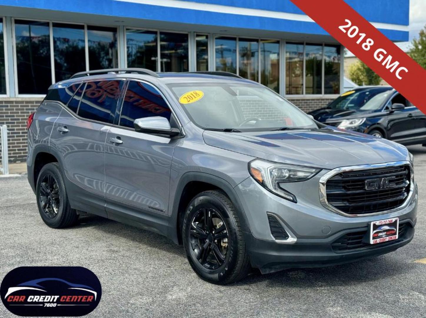 2018 GRAY GMC Terrain SLE (3GKALMEV3JL) with an 1.4L L4 DOHC 16V TURBO engine, 6A transmission, located at 7600 S Western Ave., Chicago, IL, 60620, (773) 918-3980, 0.000000, 0.000000 - Photo#0
