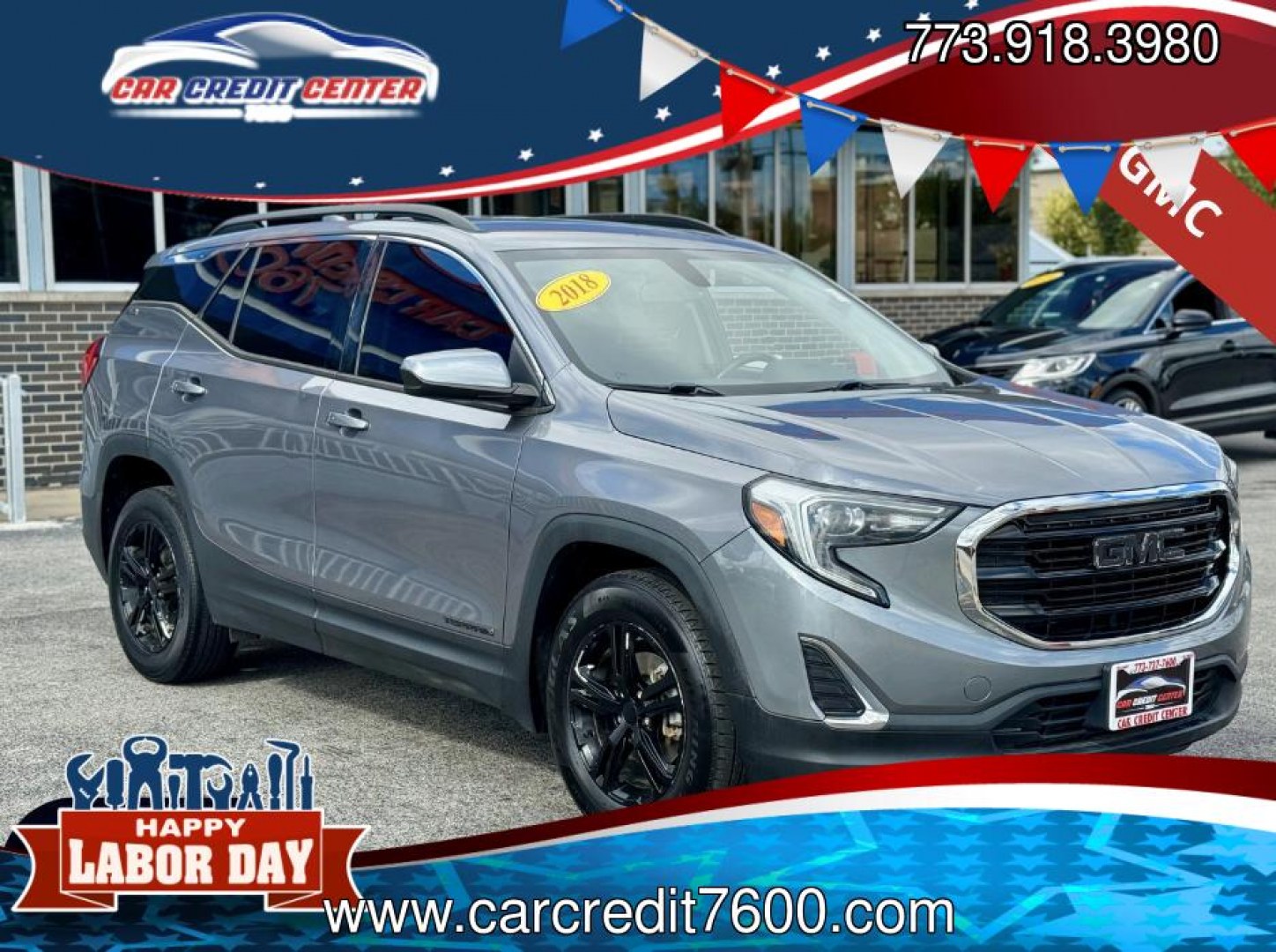 2018 GRAY GMC Terrain SLE (3GKALMEV3JL) with an 1.4L L4 DOHC 16V TURBO engine, 6A transmission, located at 7600 S Western Ave., Chicago, IL, 60620, (773) 918-3980, 0.000000, 0.000000- Photo#0