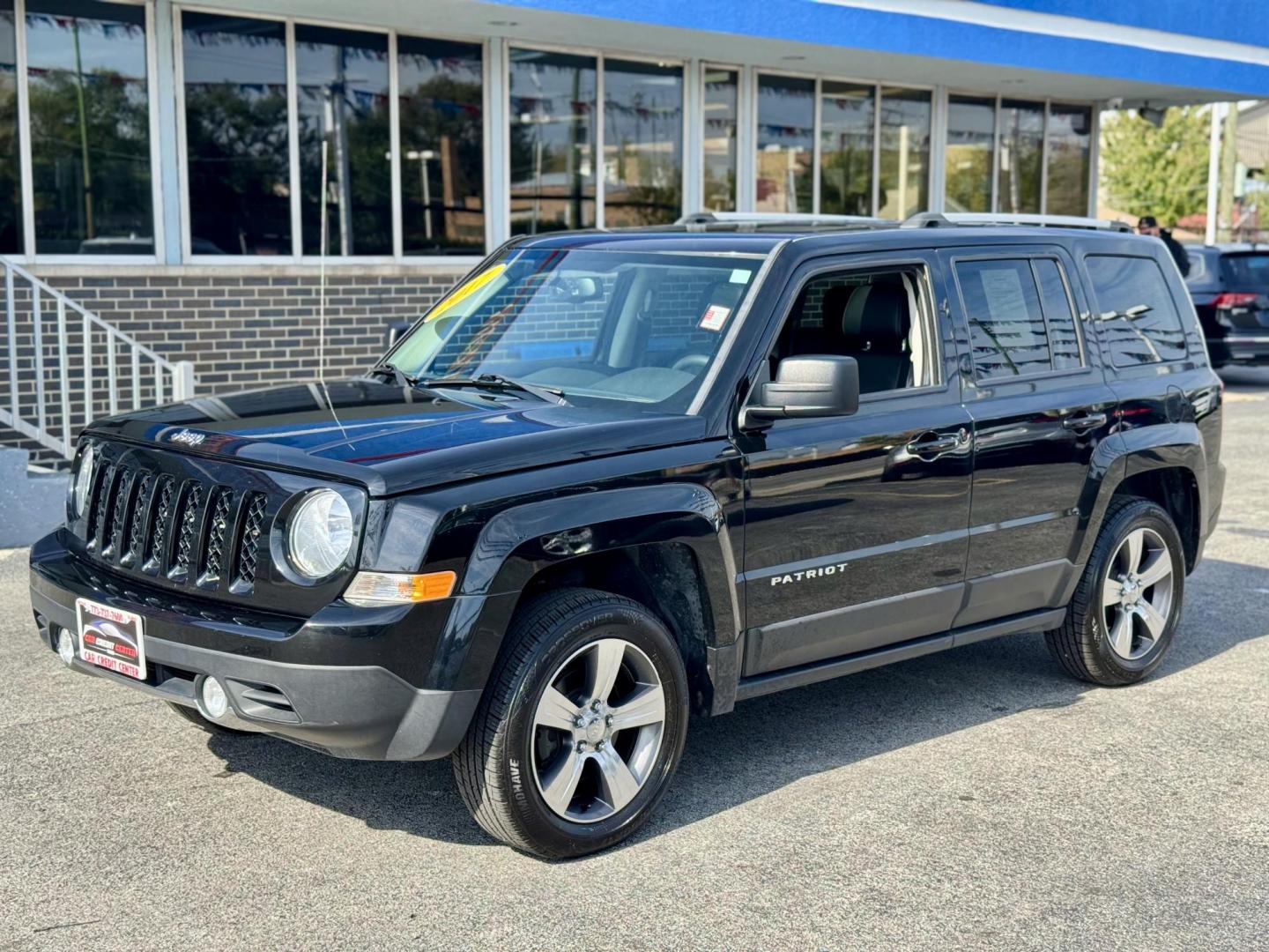 2017 BLACK Jeep Patriot Latitude 2WD (1C4NJPFA1HD) with an 2.0L L4 DOHC 16V engine, located at 7600 S Western Ave., Chicago, IL, 60620, (773) 918-3980, 0.000000, 0.000000 - Photo#1